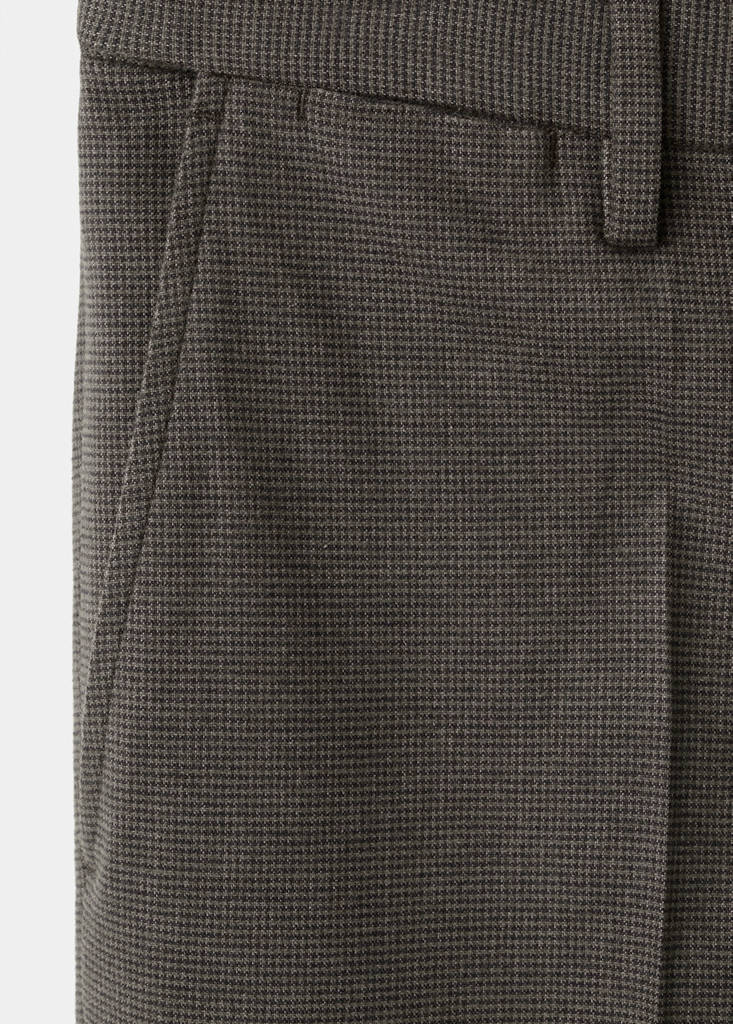 Slim-fit flannel trousers — Chocolate