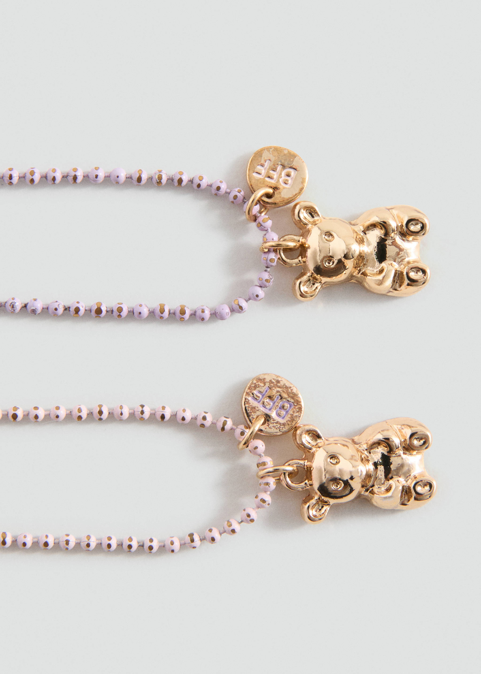 Teddy bear chain necklace - Medium plane