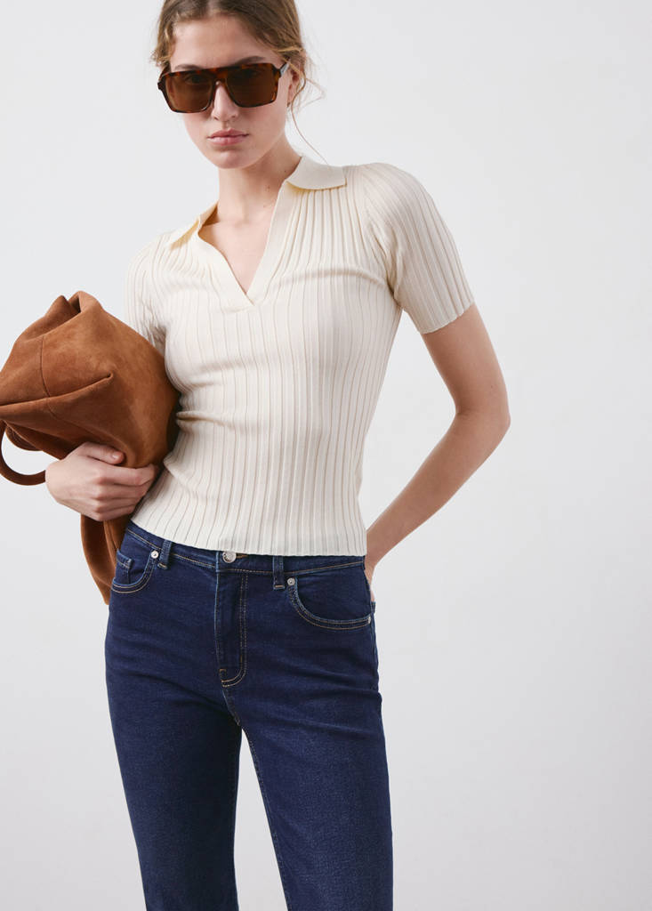 Sienna flared cropped jeans — Dark Blue