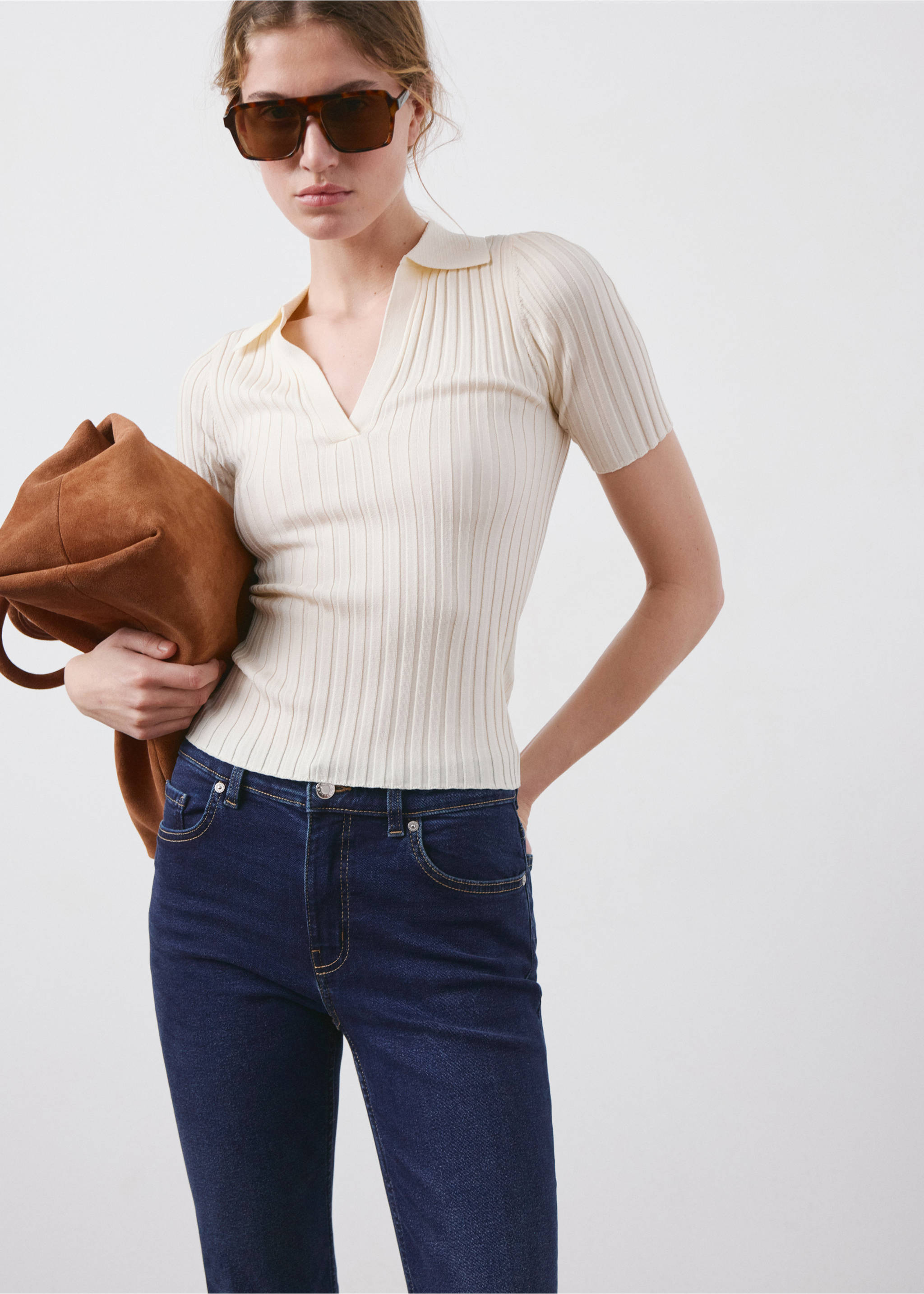 Jean Sienna flare crop - Détail de l'article 1, Bleu foncé. Ref: 27001240-00.