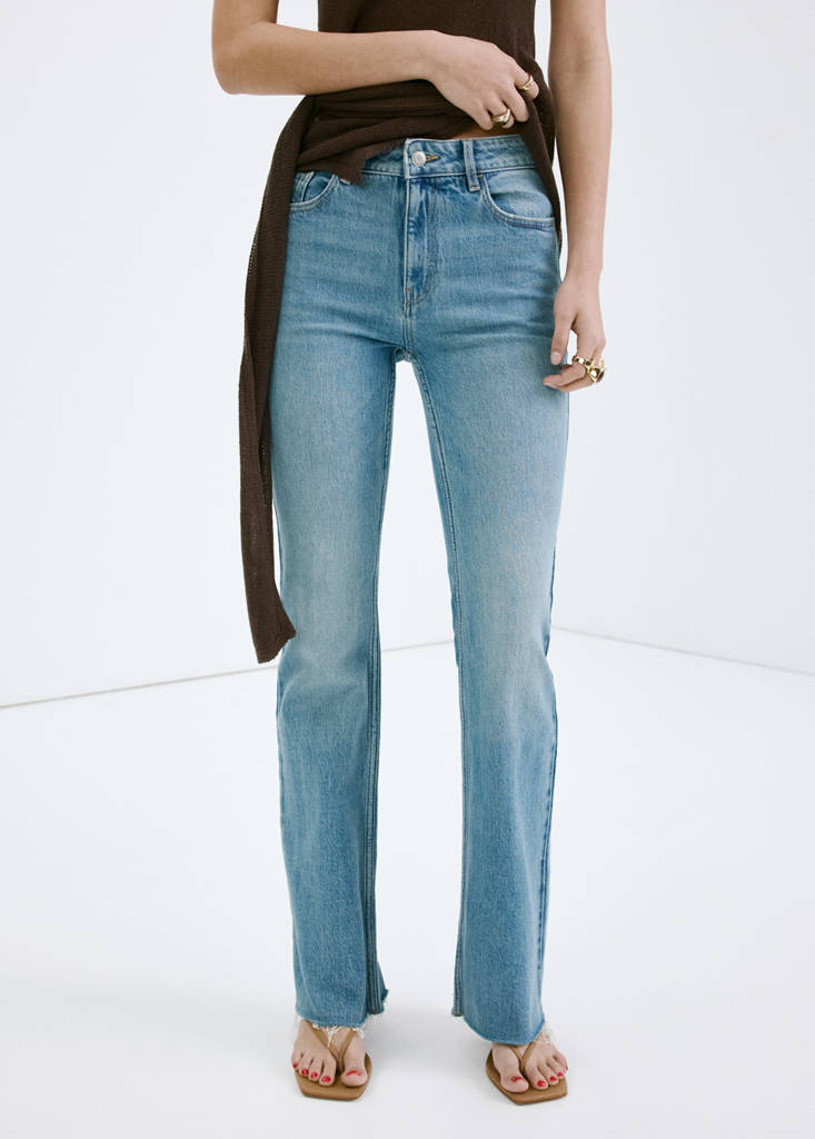 Jeans Fiona flare tiro medio