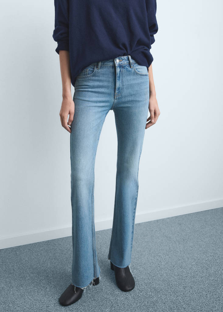 Fiona flared mid-rise jeans — Medium Blue