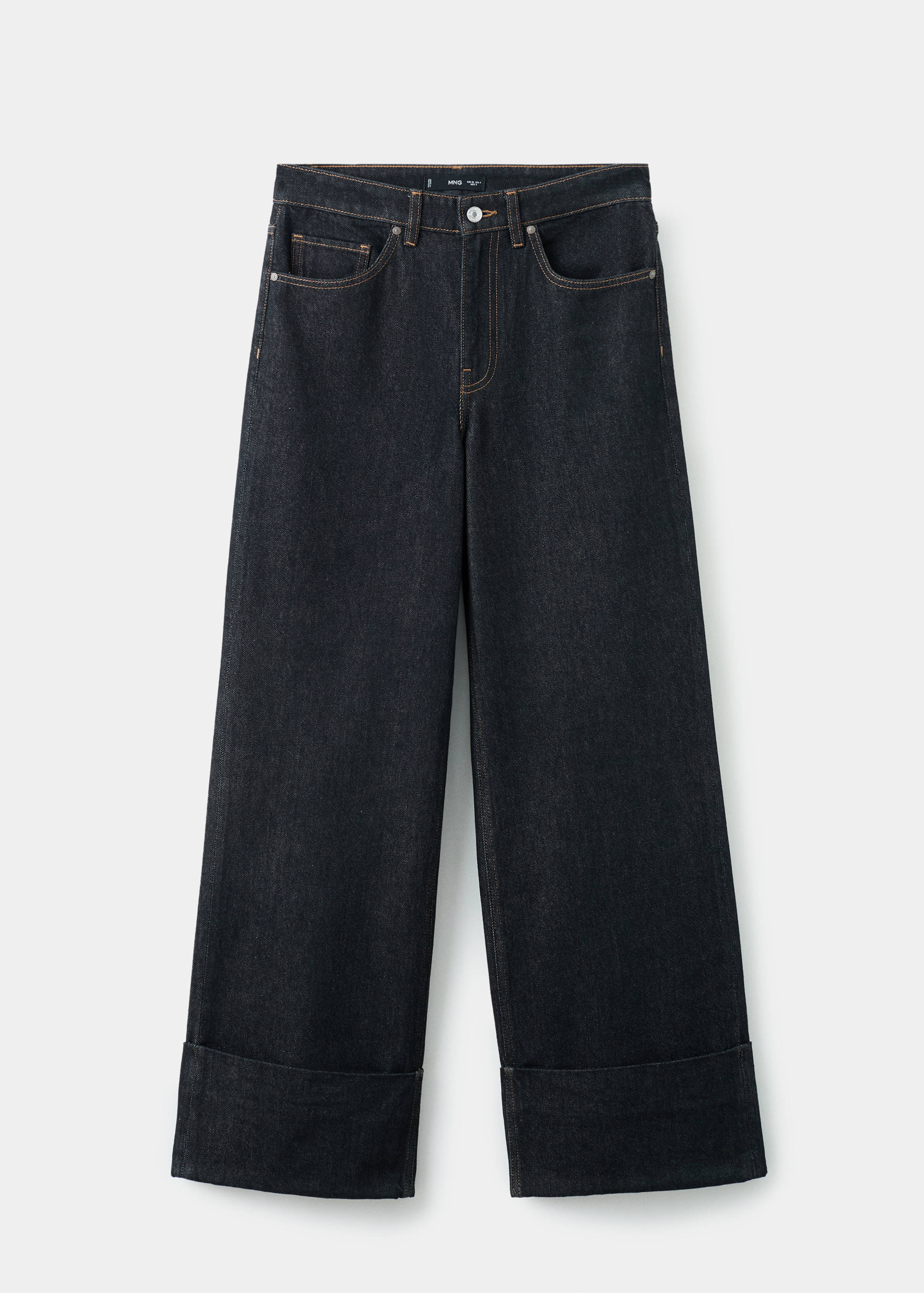 Turned-up straight jeans - Article without model