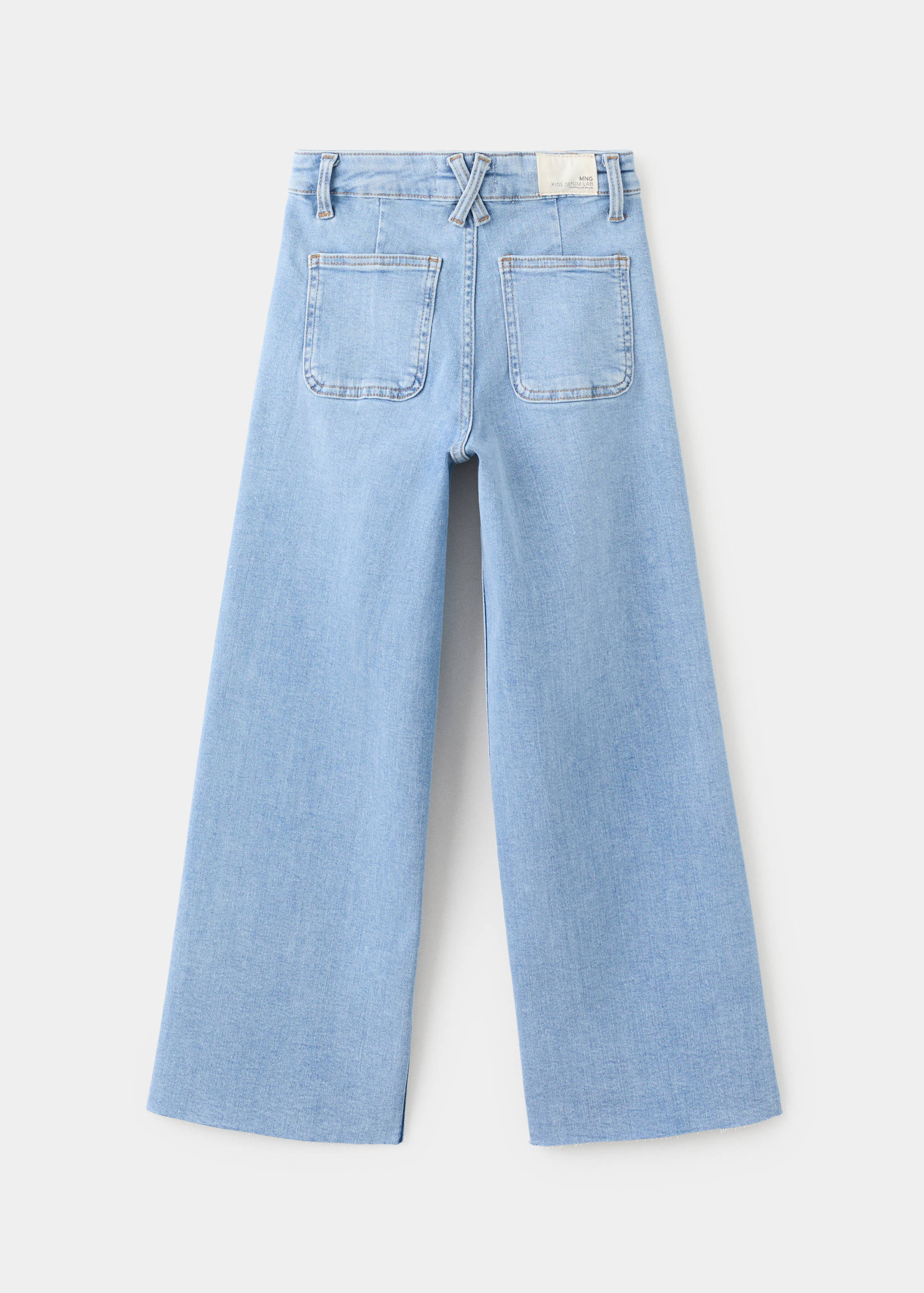 Wideleg low frayed hem jeans - Reverse of the article