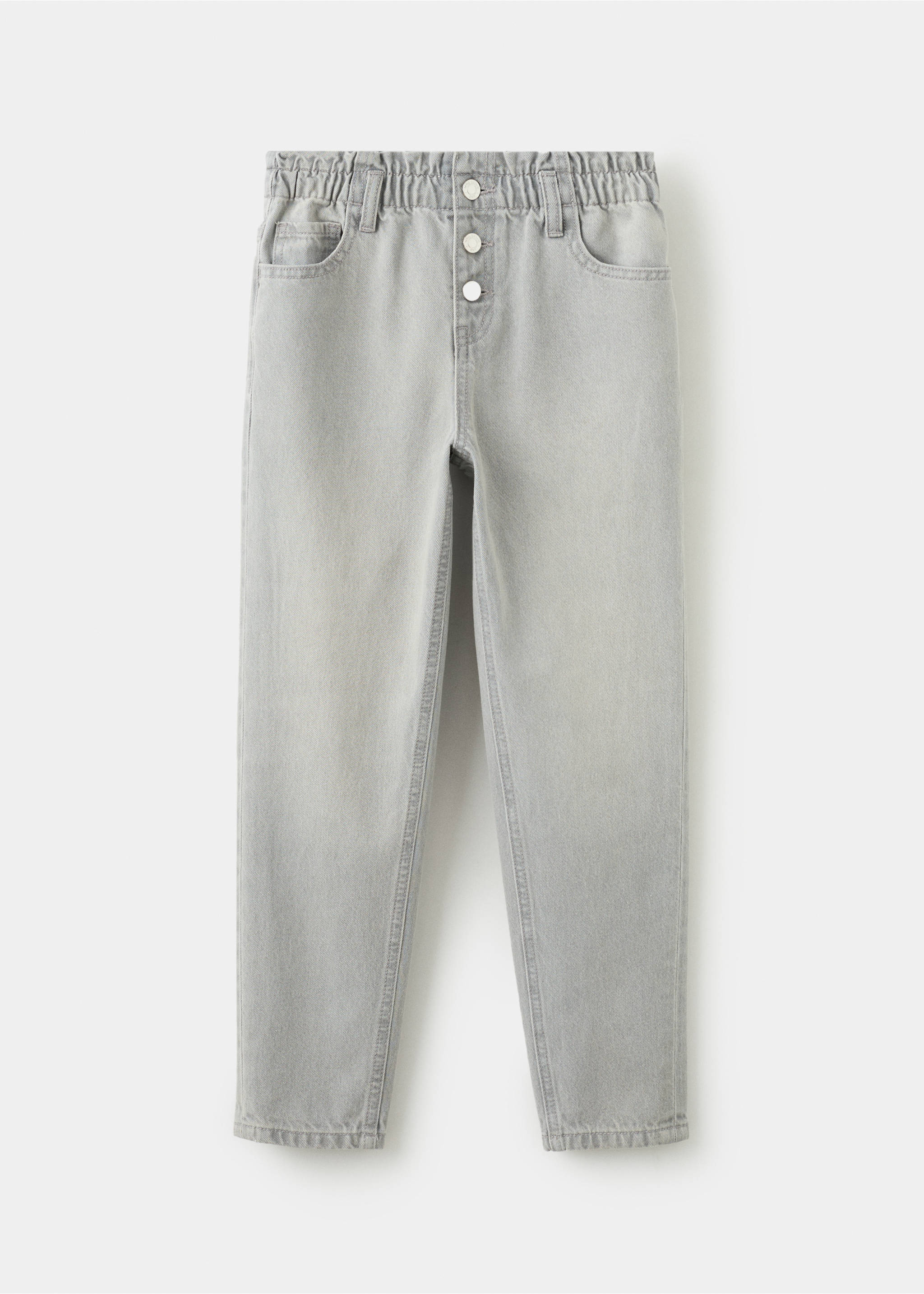 Paperbag jeans - Article without model, Denim Grey. Ref: 27001261-00.