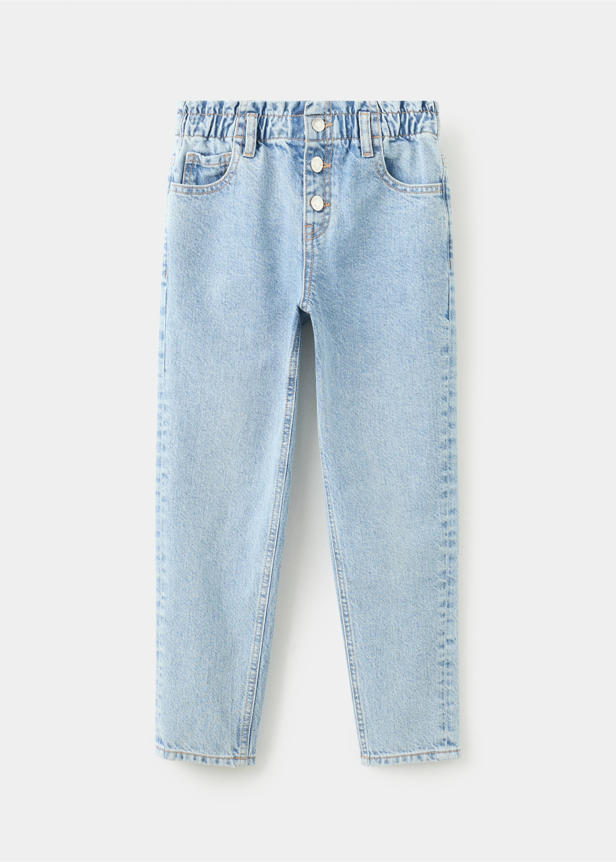 Paperbag jeans - Article without model, Medium Blue. Ref: 27001261-00.