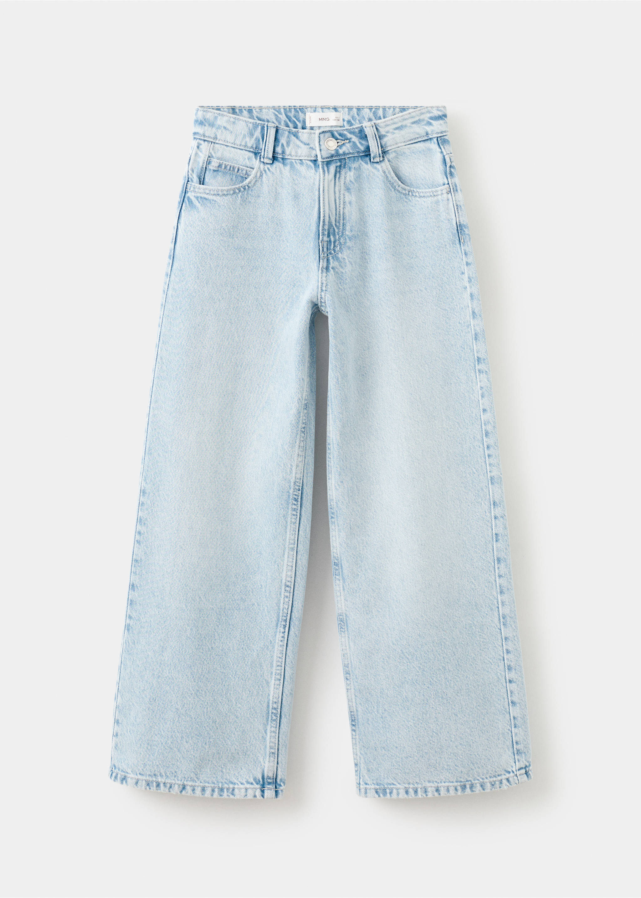 Wide-leg jeans with heart pockets - Article without model, Light Blue. Ref: 27001266-00.