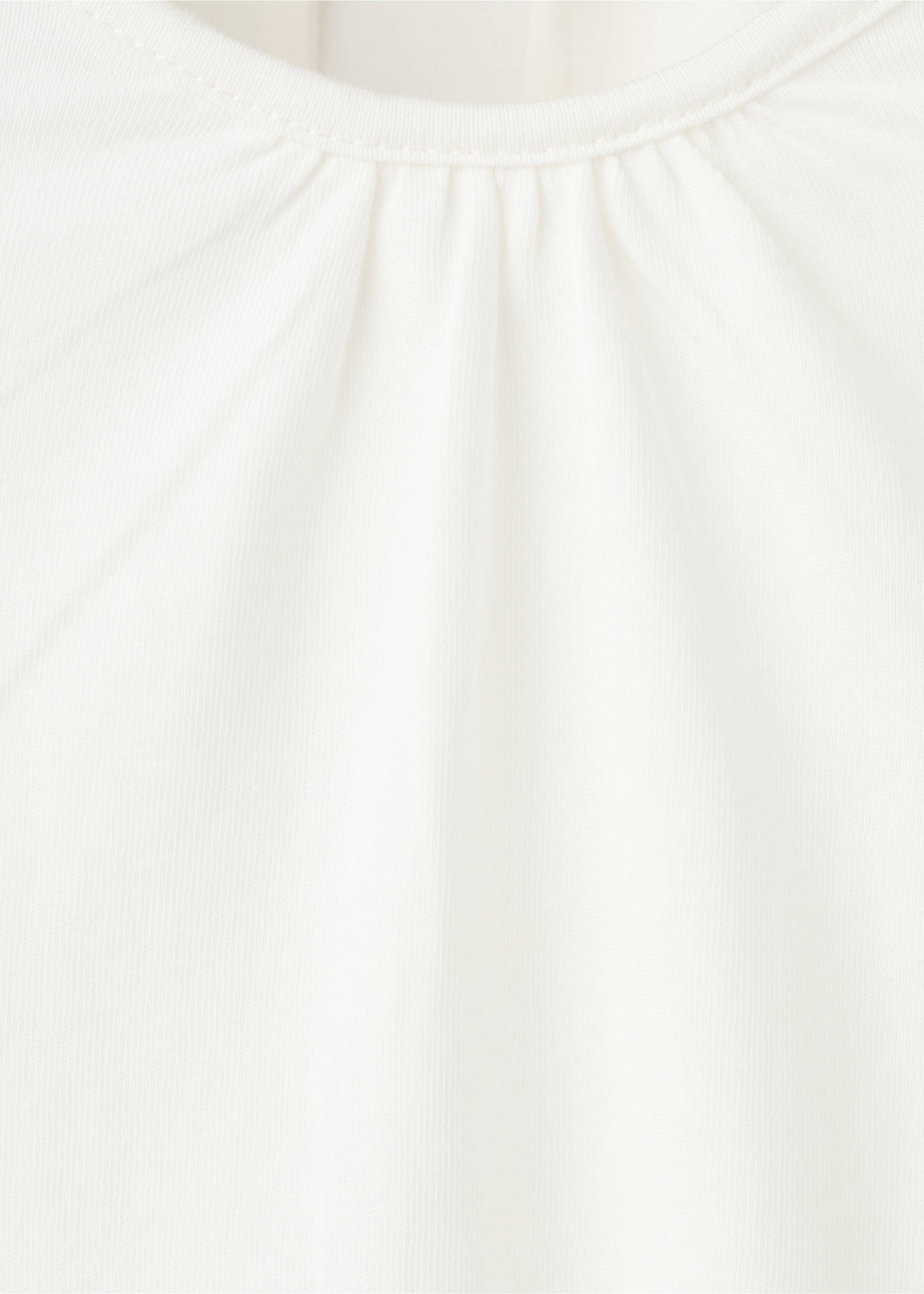 T-shirt bas effet ballon - Détail de l'article 0, Blanc cassé. Ref: 27001322-00.