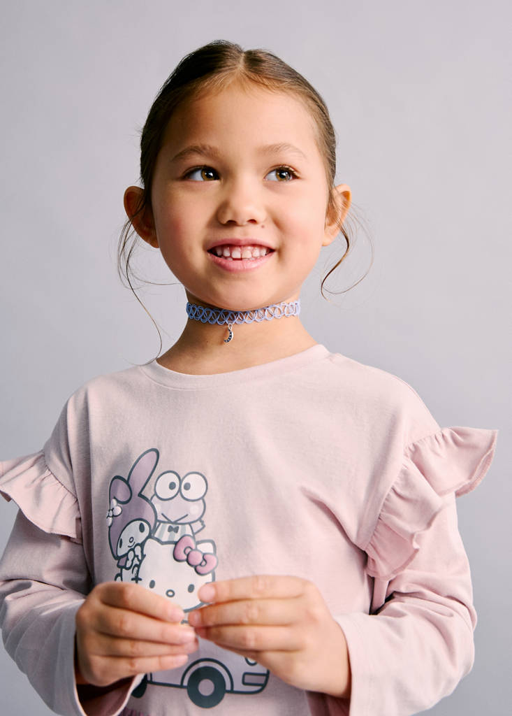 Hello Kitty ruffled t-shirt — Pink