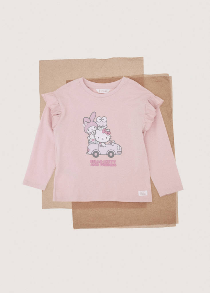 Hello Kitty ruffled t-shirt — Pink