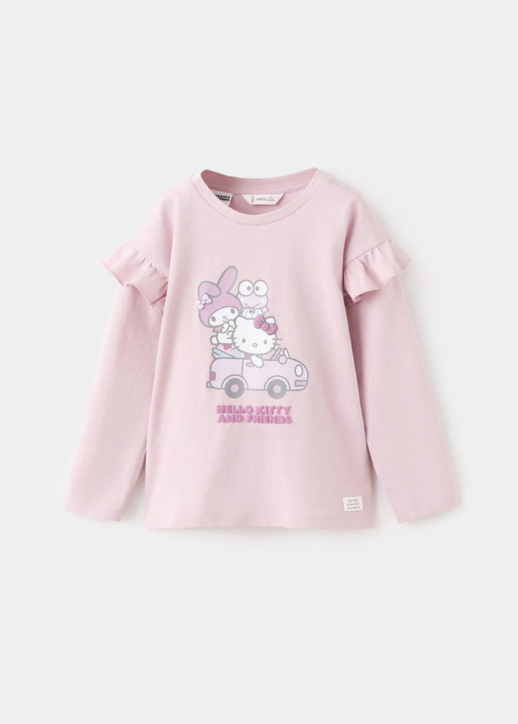 Hello Kitty ruffled t-shirt — Pink