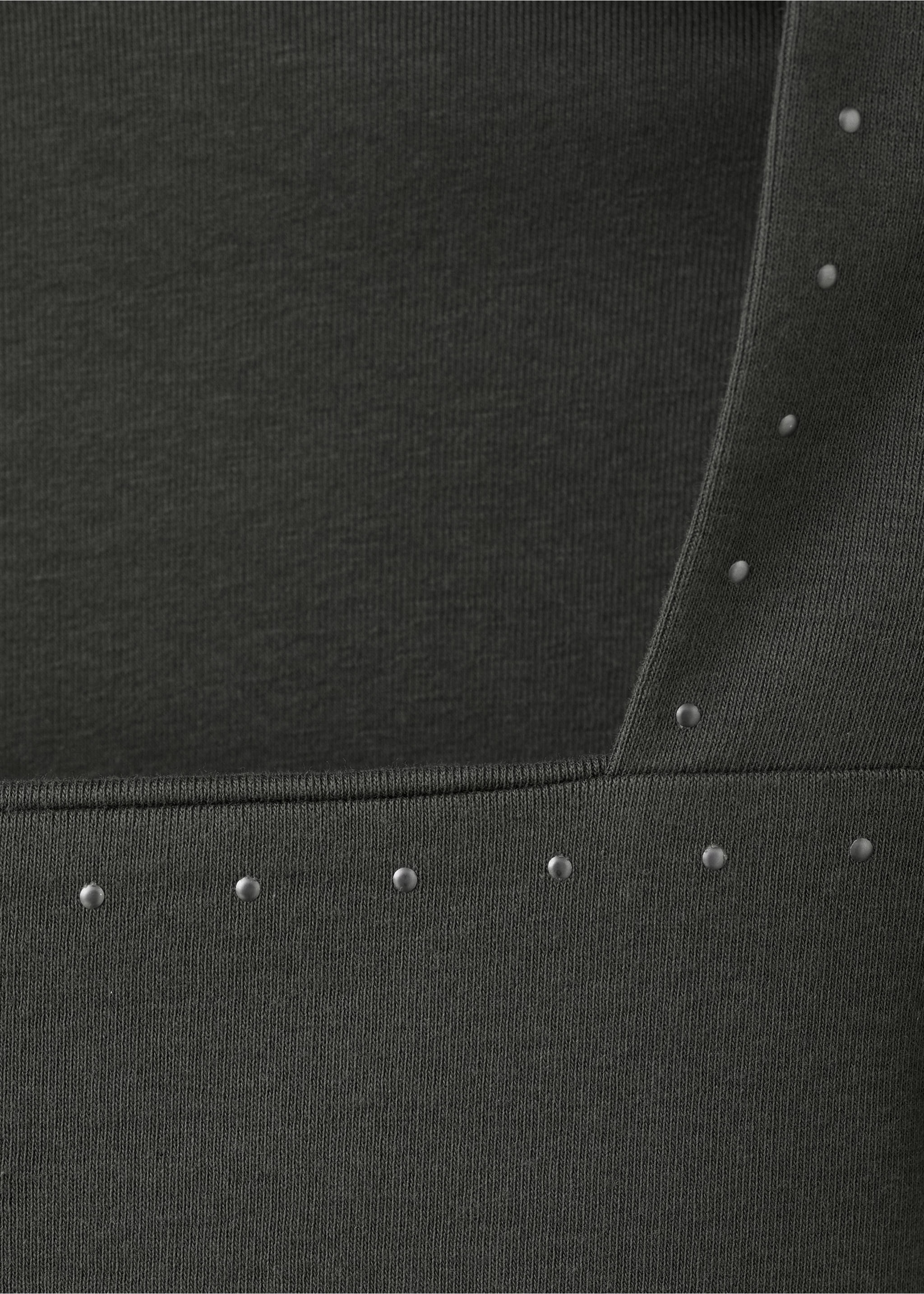 Укороченный топ с заклепками - Деталь изделия 8, Угольно-серый. Ref: 27001331-00.