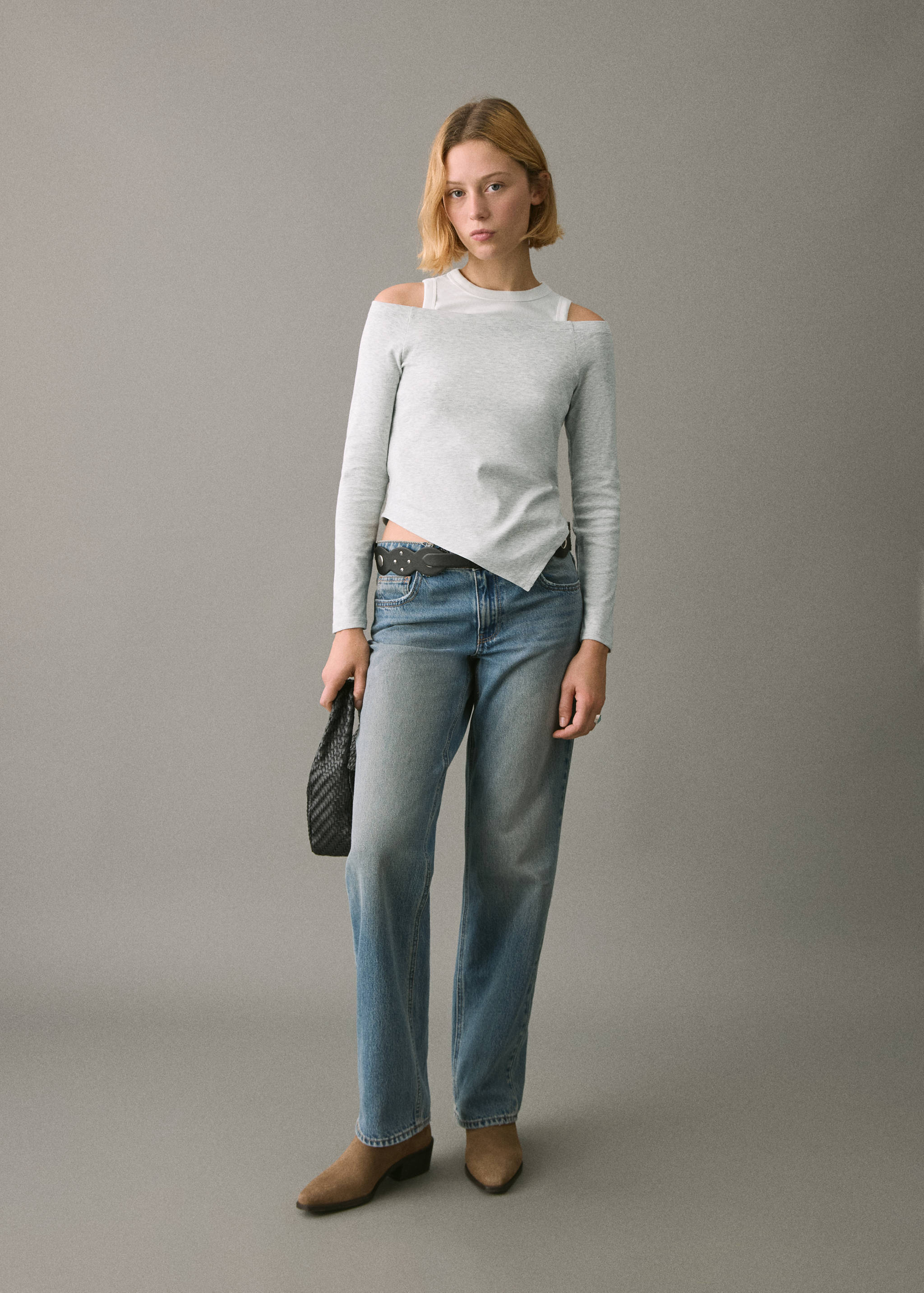 Асимметричная двухслойная футболка - Общий план