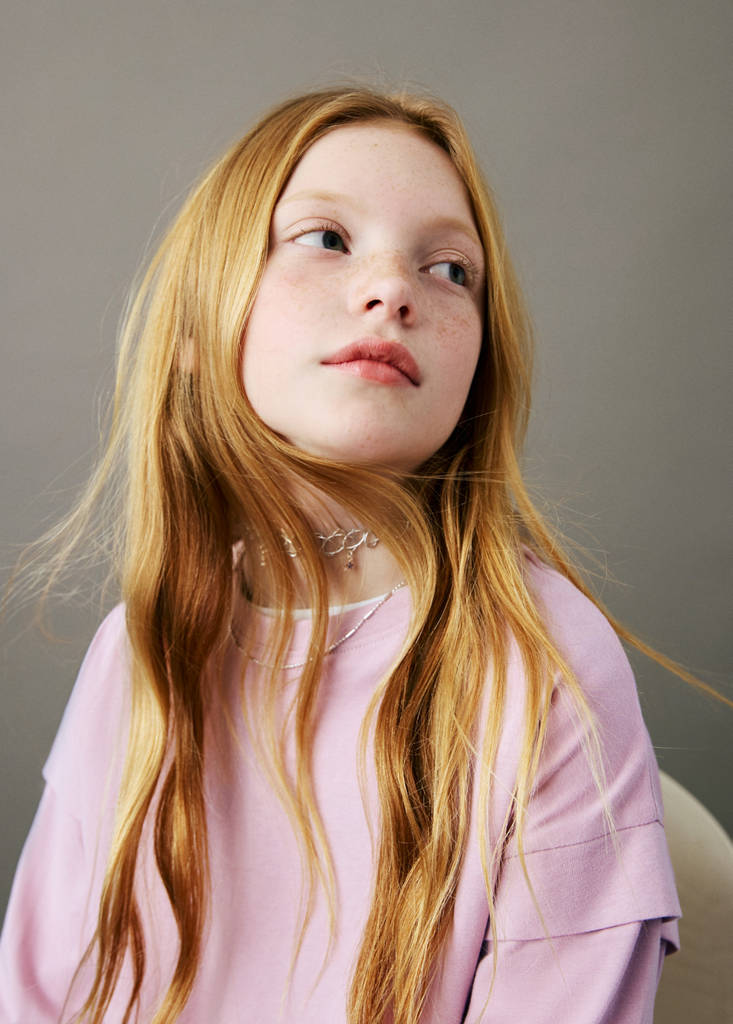 Sleeve detail t-shirt — Pink