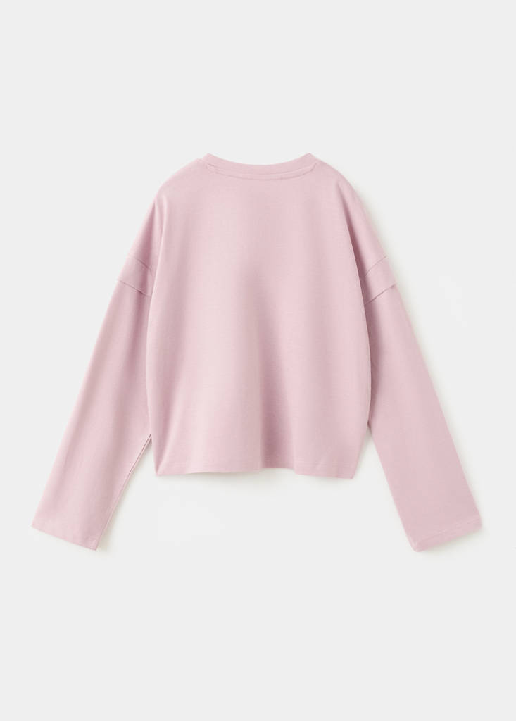 Sleeve detail t-shirt — Pink