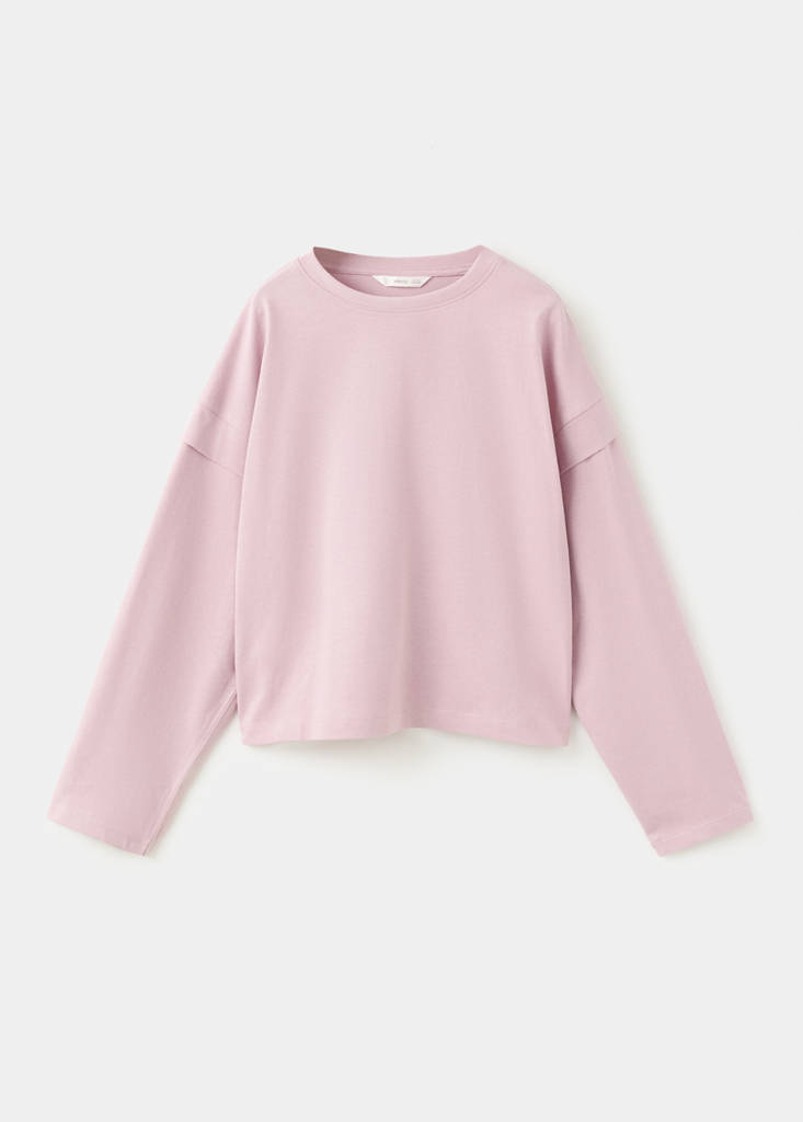 Sleeve detail t-shirt — Pink