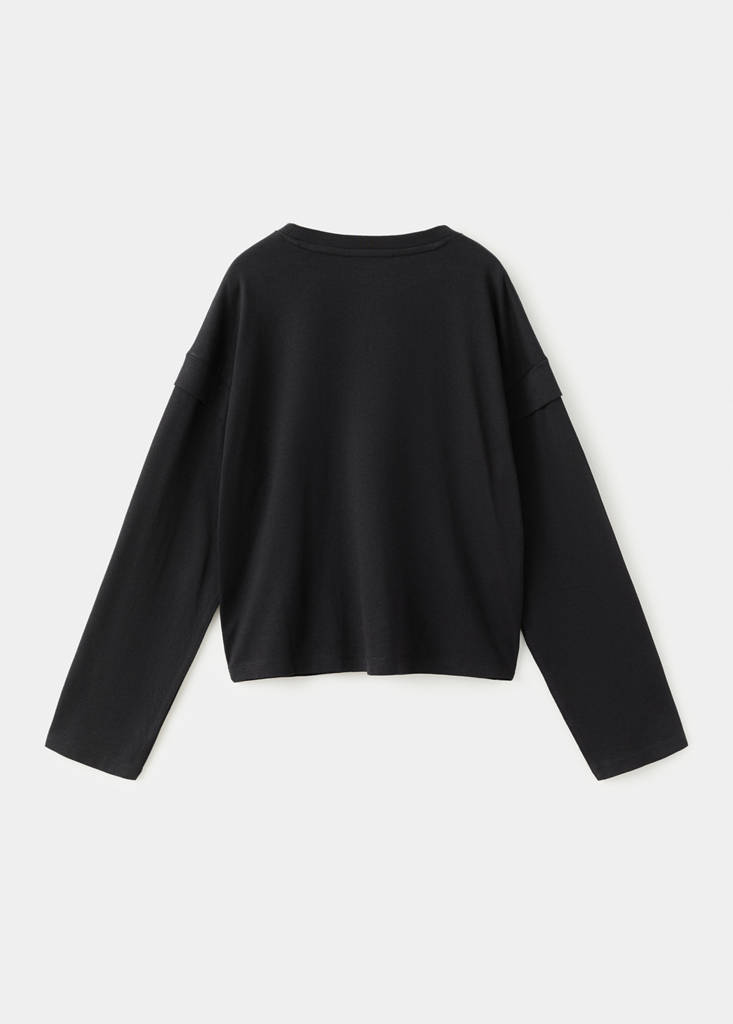 Sleeve detail t-shirt — Black