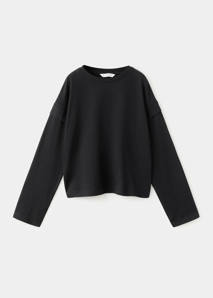 Sleeve detail t-shirt — Black