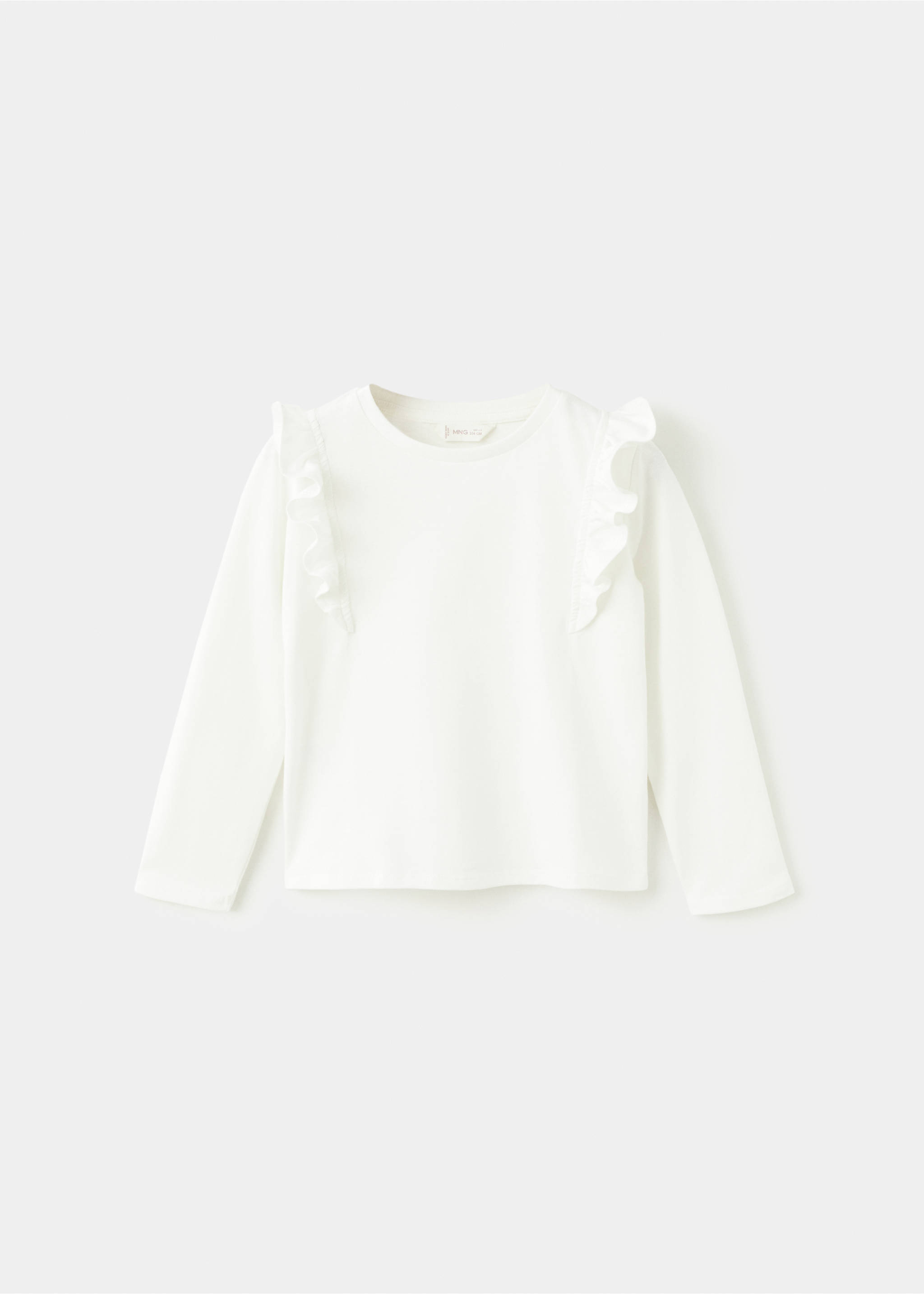 Frills cotton t-shirt - Article without model, Off White. Ref: 27001340-00.