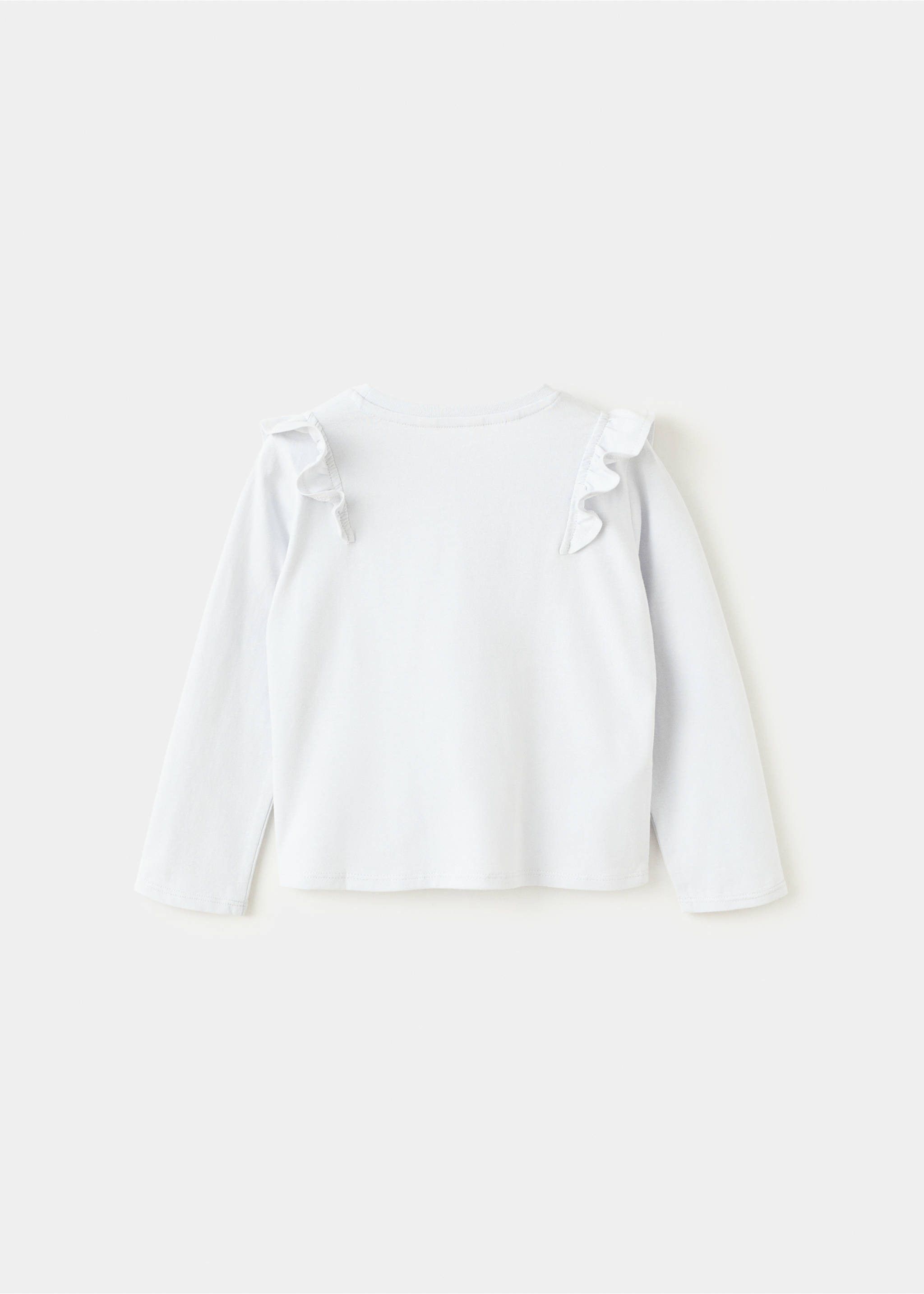 Camiseta algodón volantes - Reverso del artículo, Azul celeste. Ref: 27001340-00.