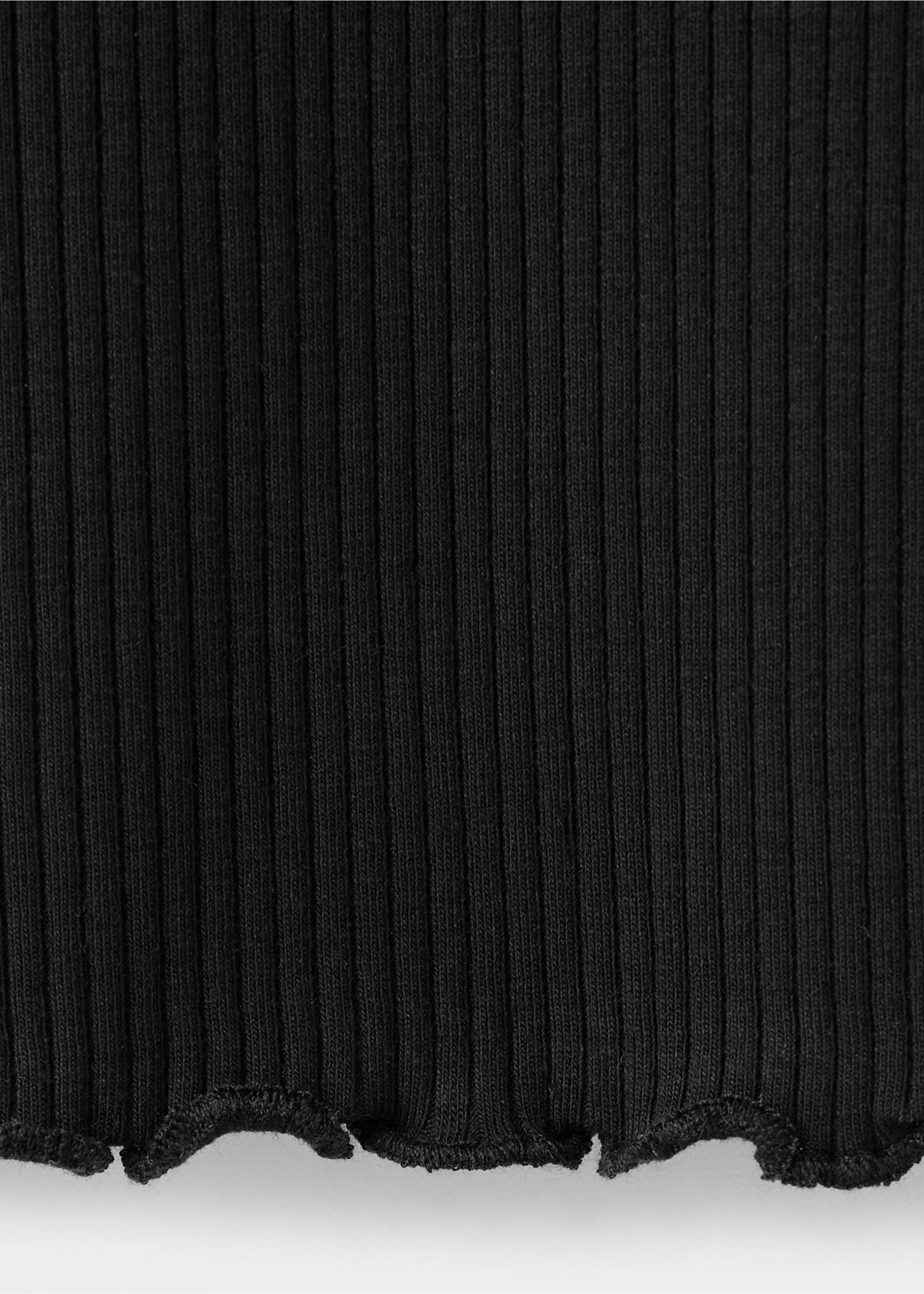 Лонгслив в рубчик - Деталь изделия 0, Черный. Ref: 27001341-00.