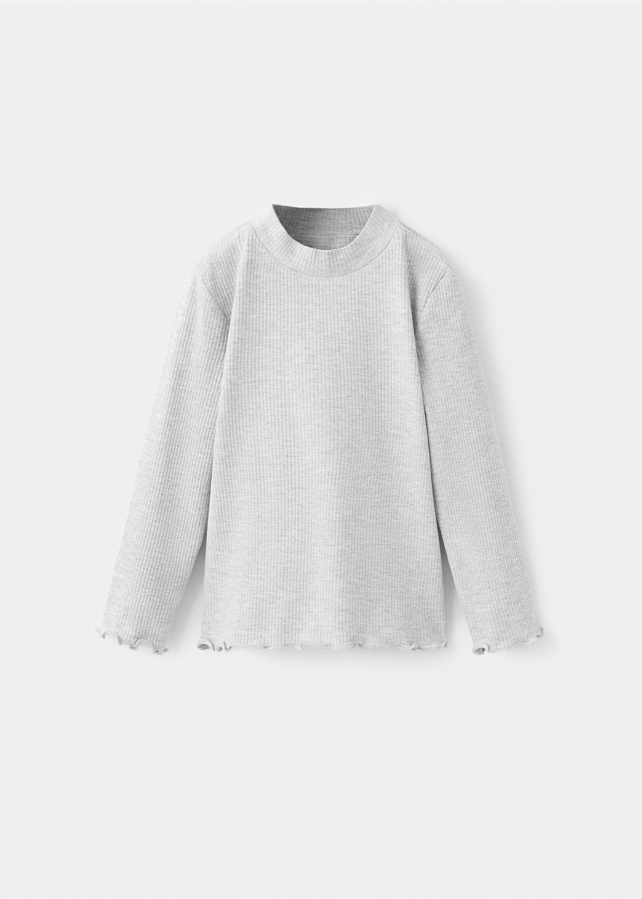 Camiseta manga larga canalé - Artículo sin modelo, Gris claro vigoré. Ref: 27001342-00.