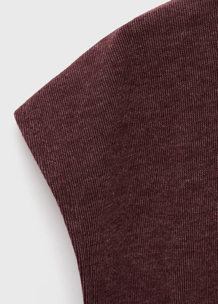 High collar T-shirt — Burgundy