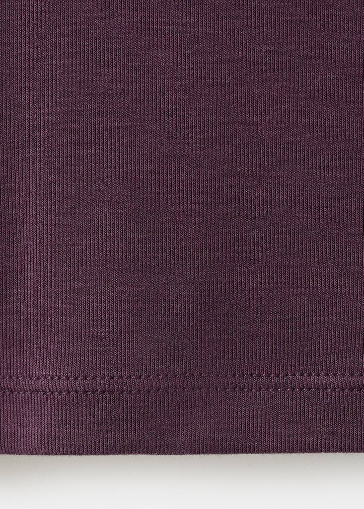 Round-neck long-sleeved t-shirt — Burgundy