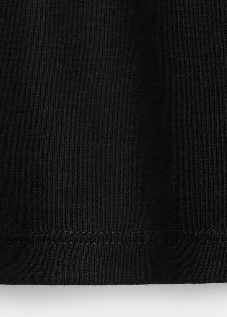 Round-neck long-sleeved t-shirt — Black