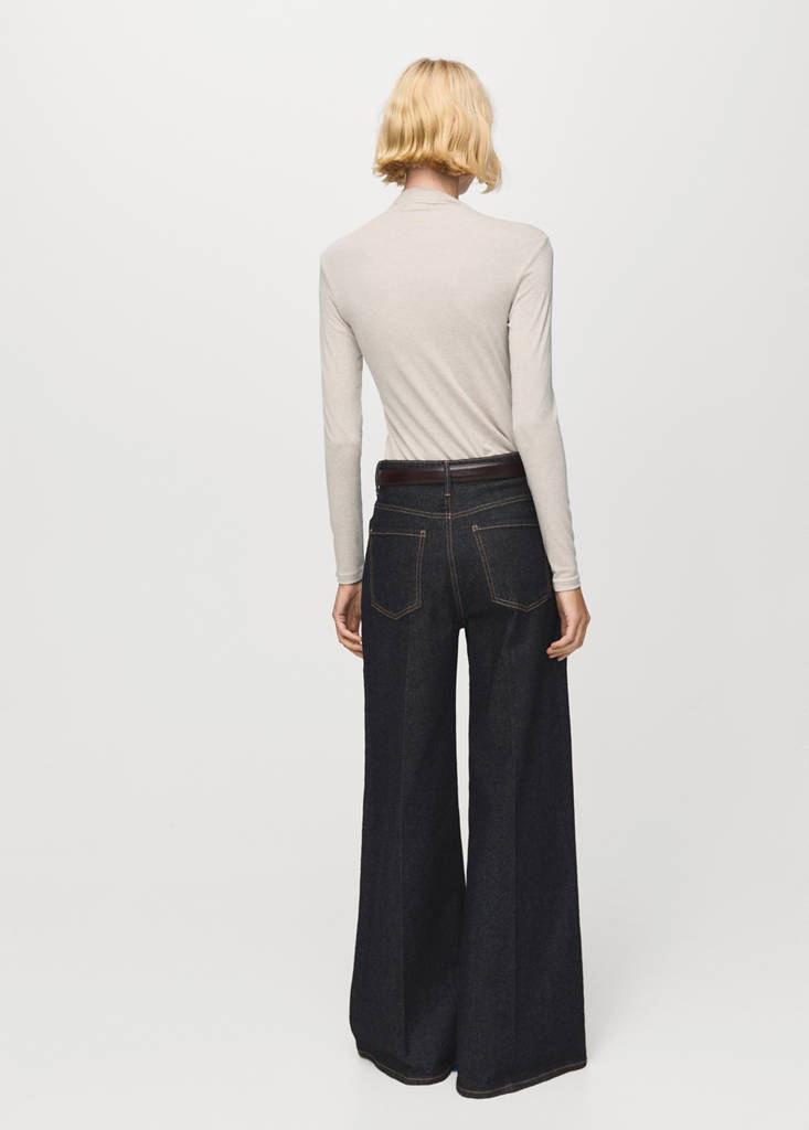 Turtleneck T-shirt — Sand