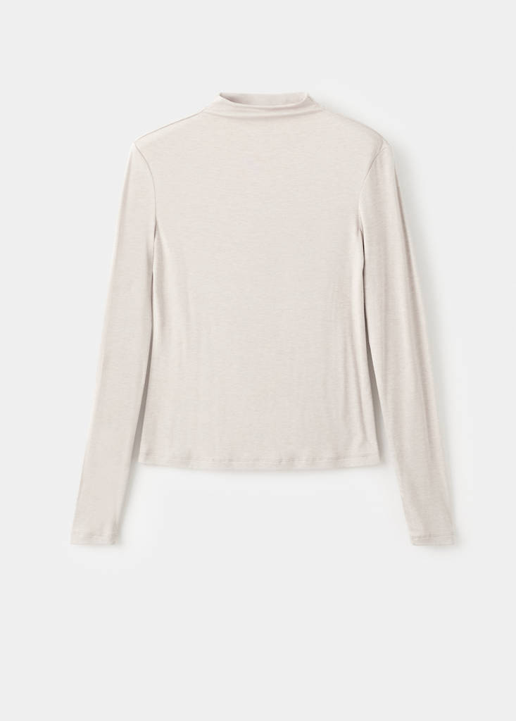 Turtleneck T-shirt — Sand