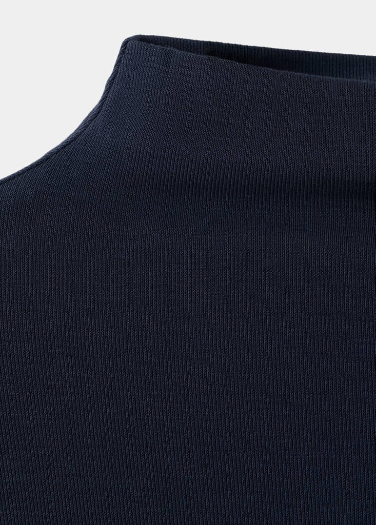 Turtleneck T-shirt — Navy