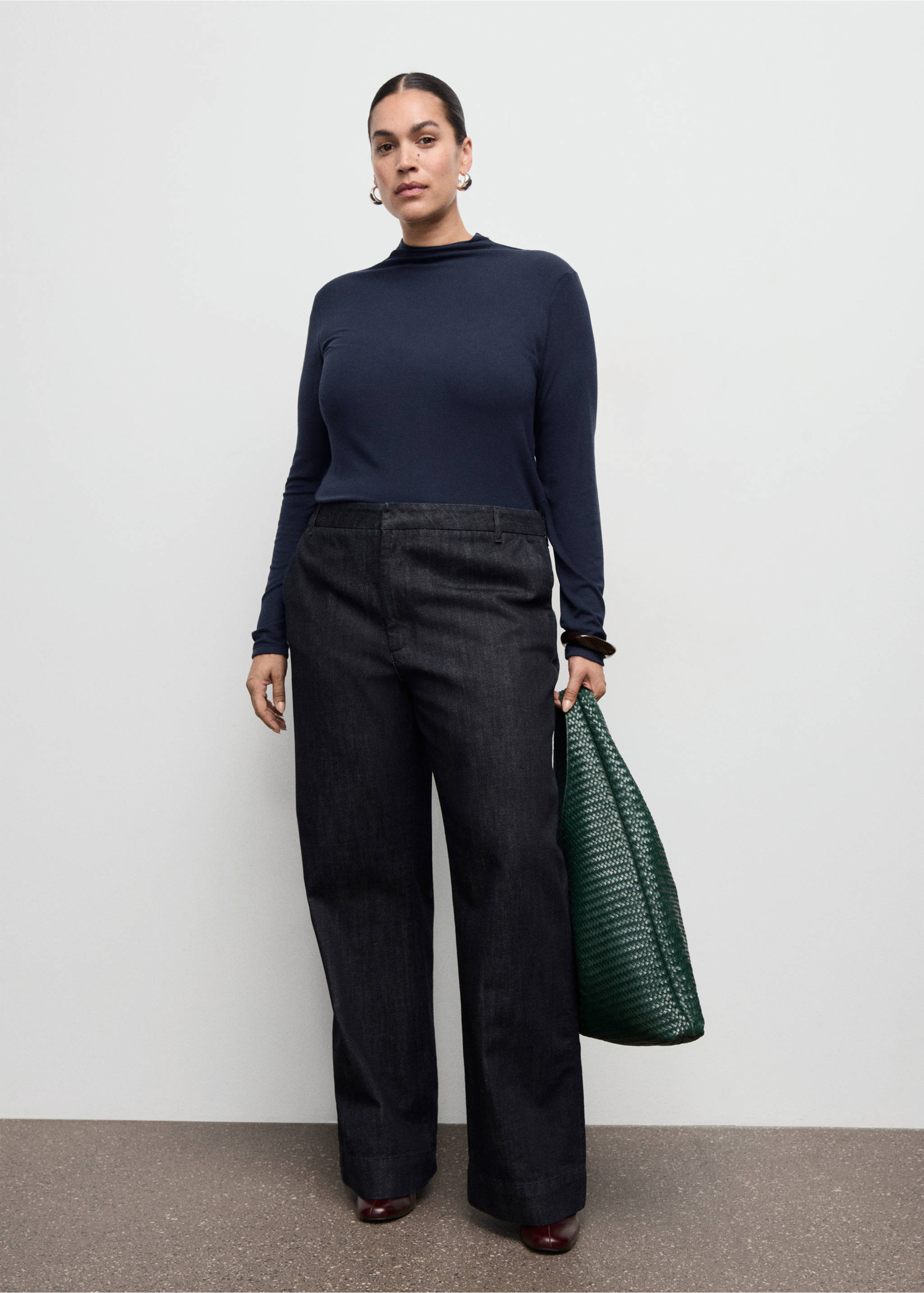 Camiseta cuello alto - Detalle del artículo 3, Azul marino. Ref: 27001347-00.