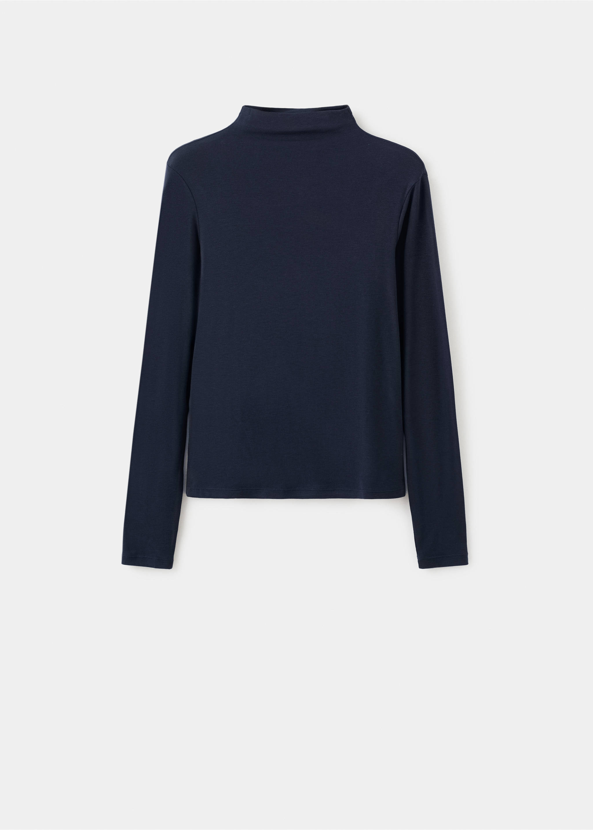 Turtleneck T-shirt - Article without model, Navy. Ref: 27001347-00.