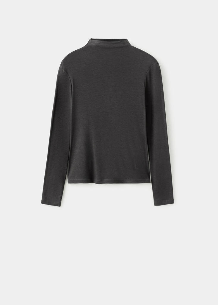 Turtleneck T-shirt — Grey