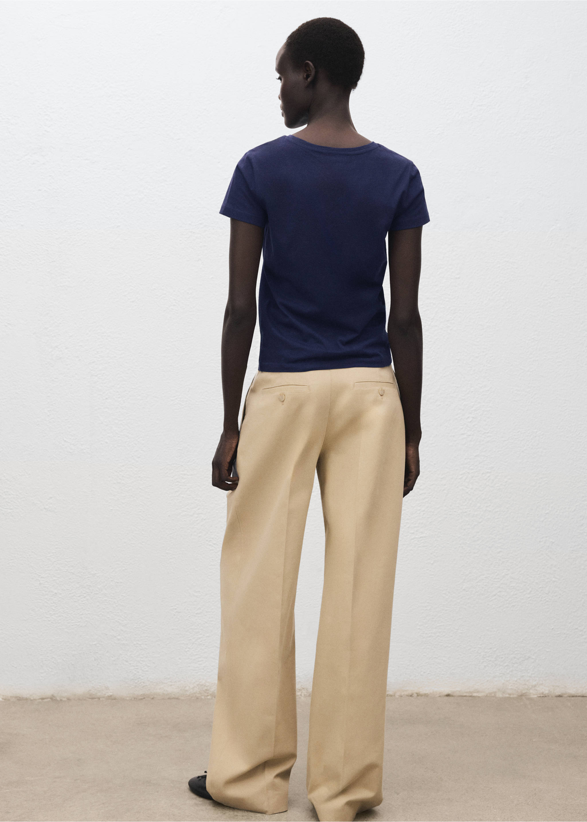 Хлопковая майка с логотипом - Обратная сторона изделия, Глубокий темно-синий. Ref: 27001350-00.