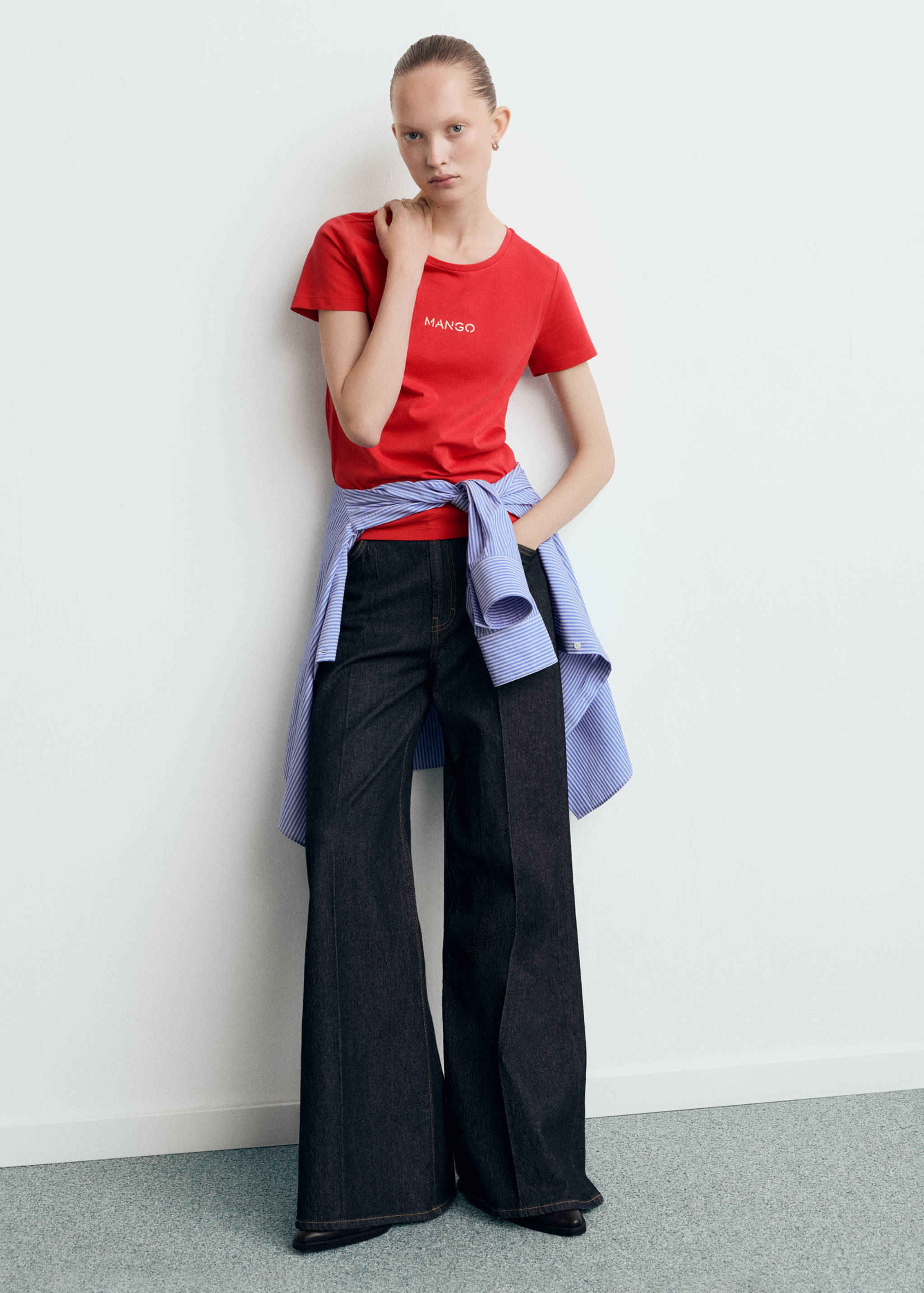 标志棉质T恤 - null