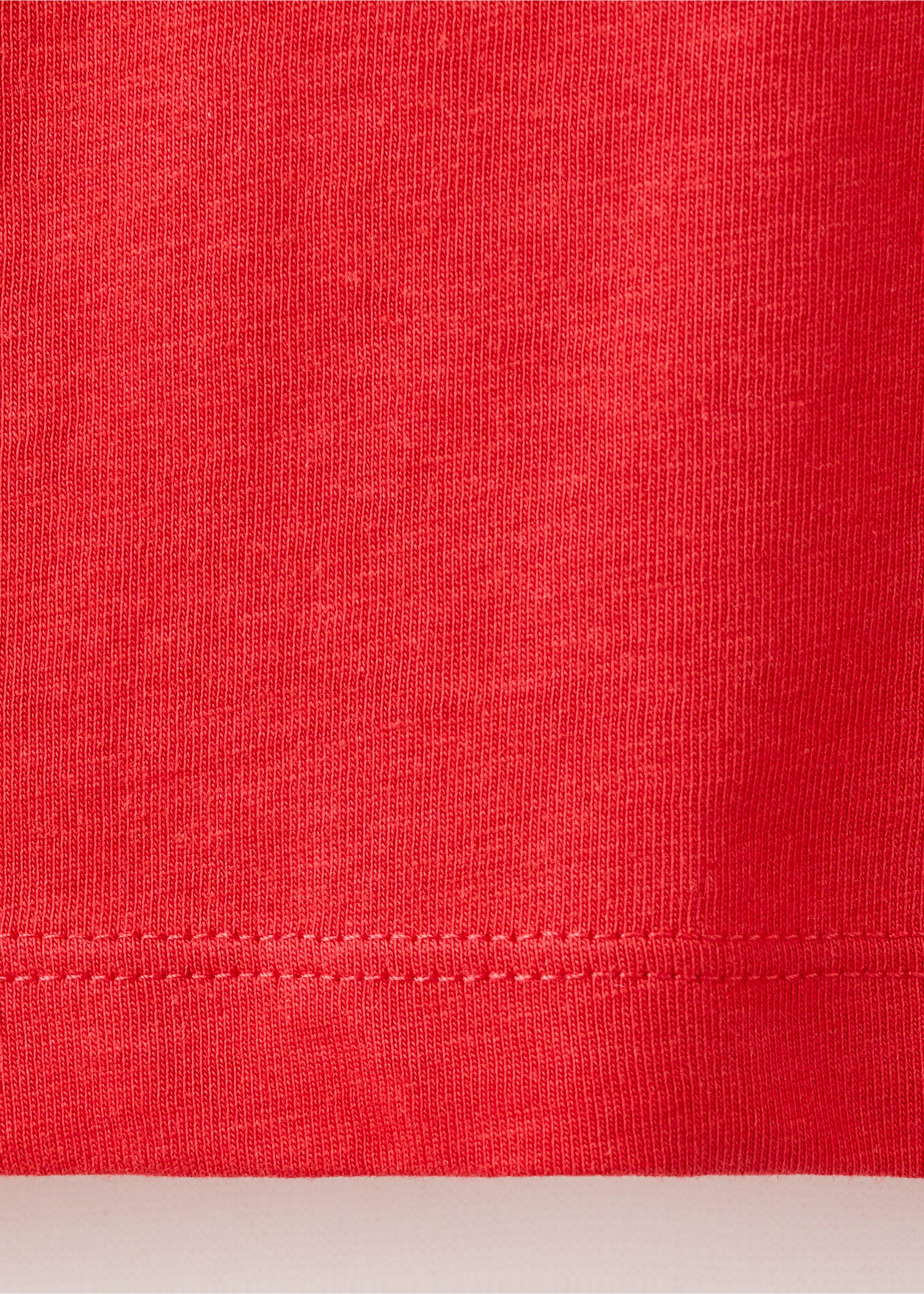 Logo cotton T-shirt - Details of the article 0, Red. Ref: 27001350-00.