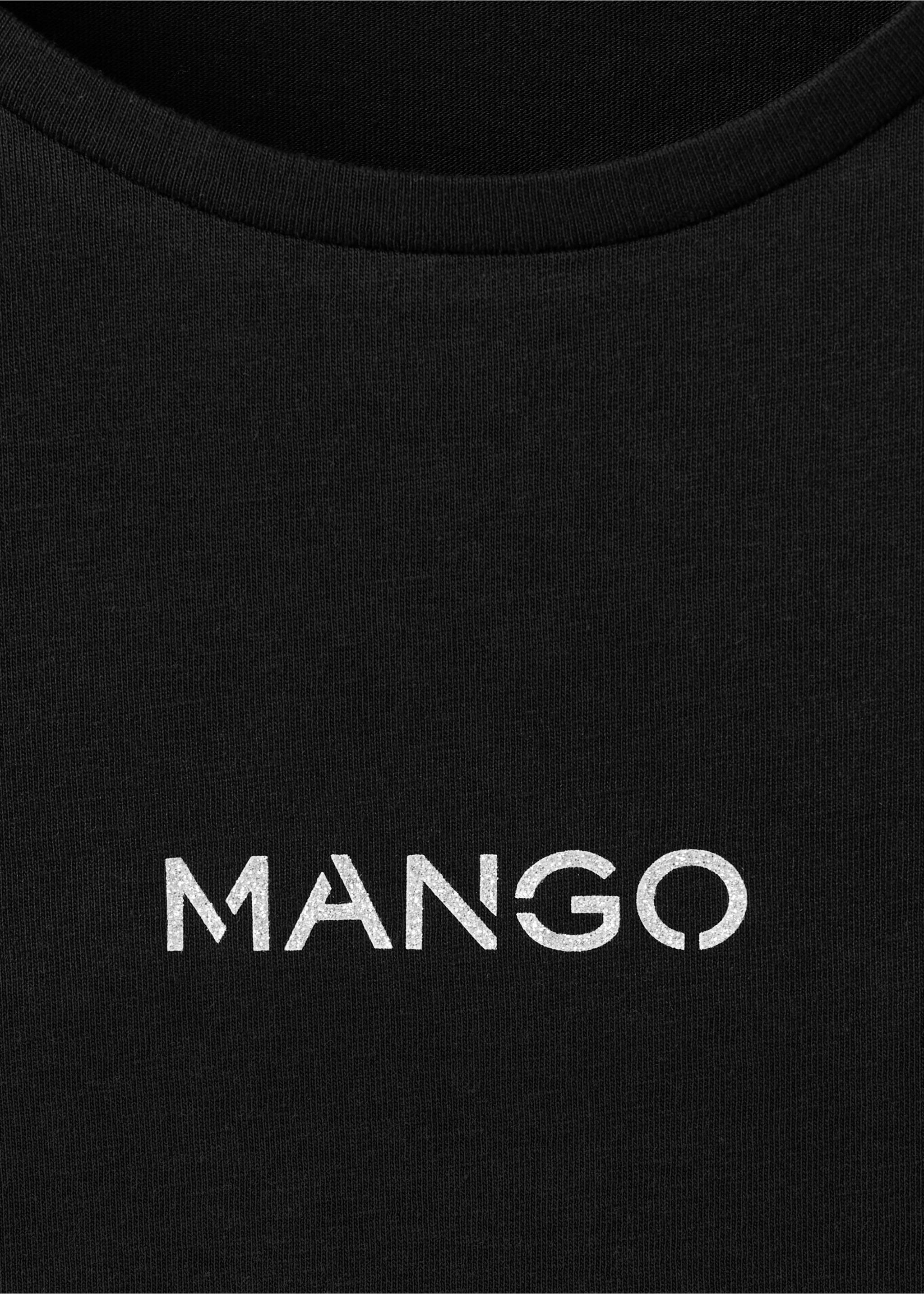 T-shirt logo en coton - Détail de l'article 8, Noir. Ref: 27001350-00.
