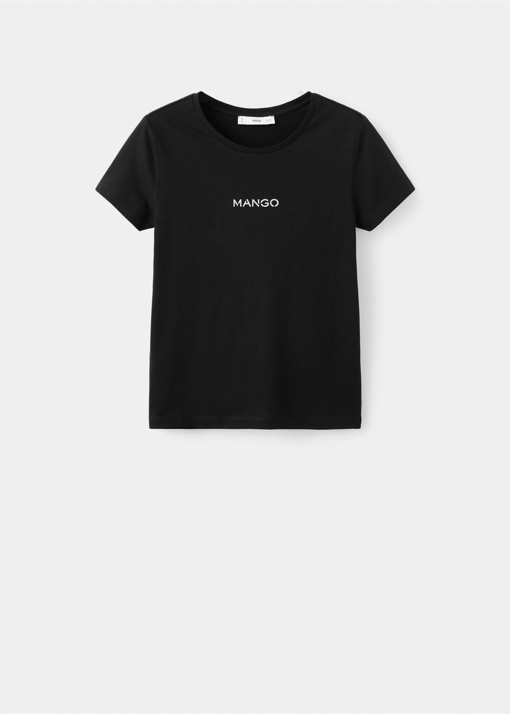 T-shirt logo en coton - Article sans modèle, Noir. Ref: 27001350-00.