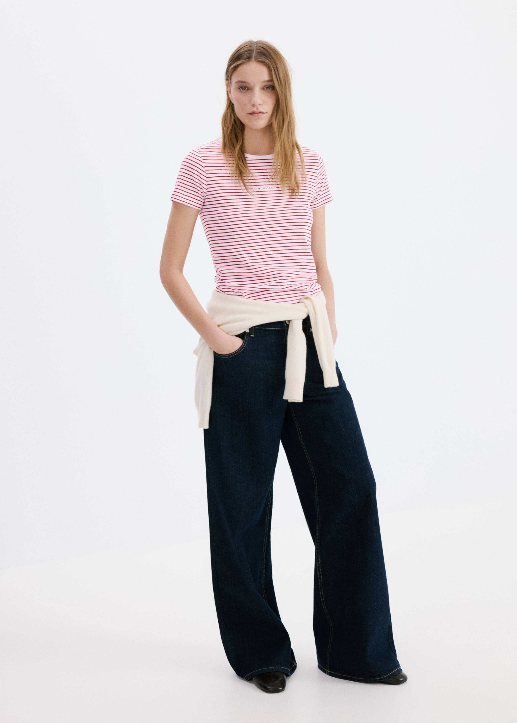 T-shirt coton imprimé logo - Plan général