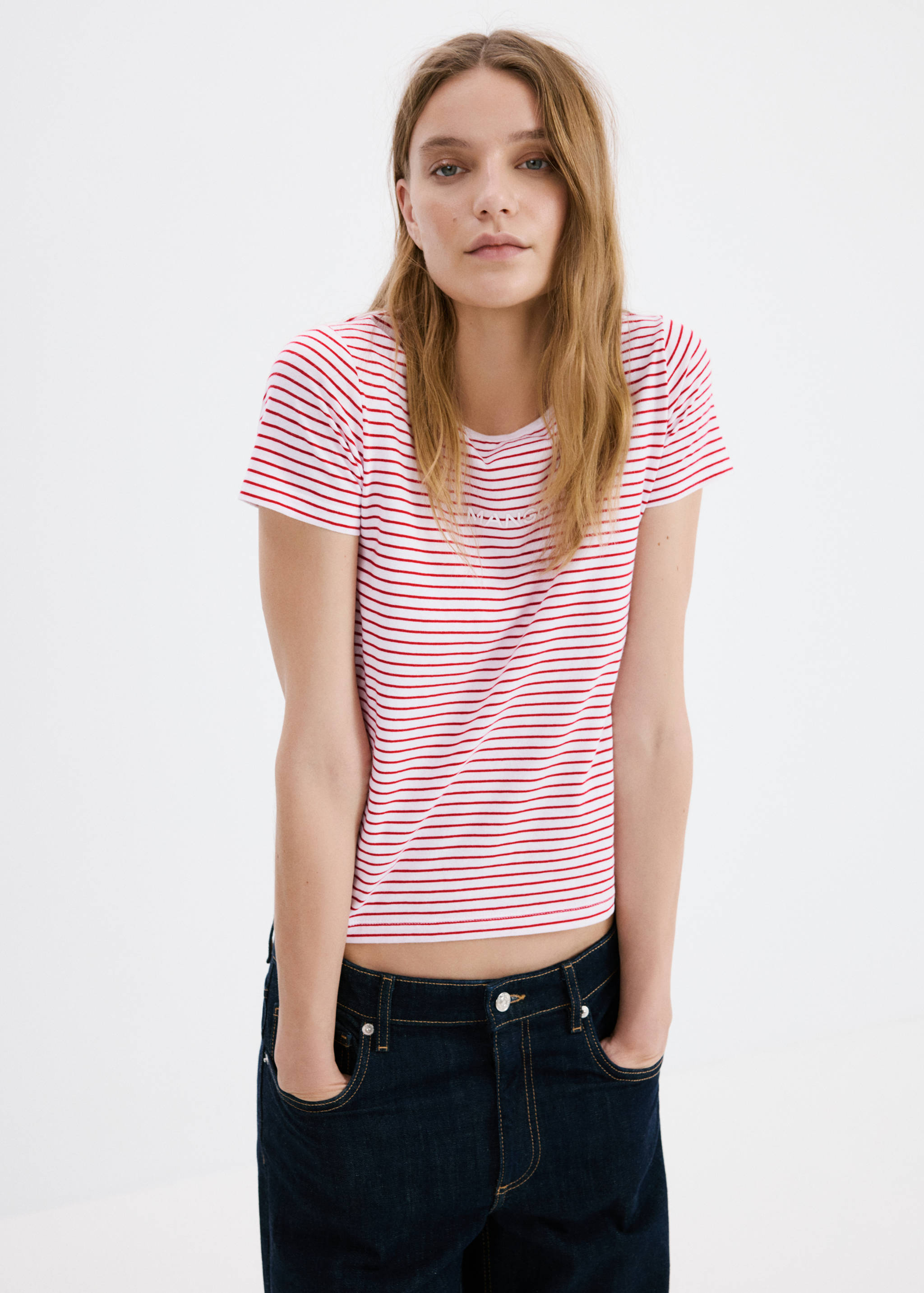 T-shirt coton imprimé logo - Plan moyen