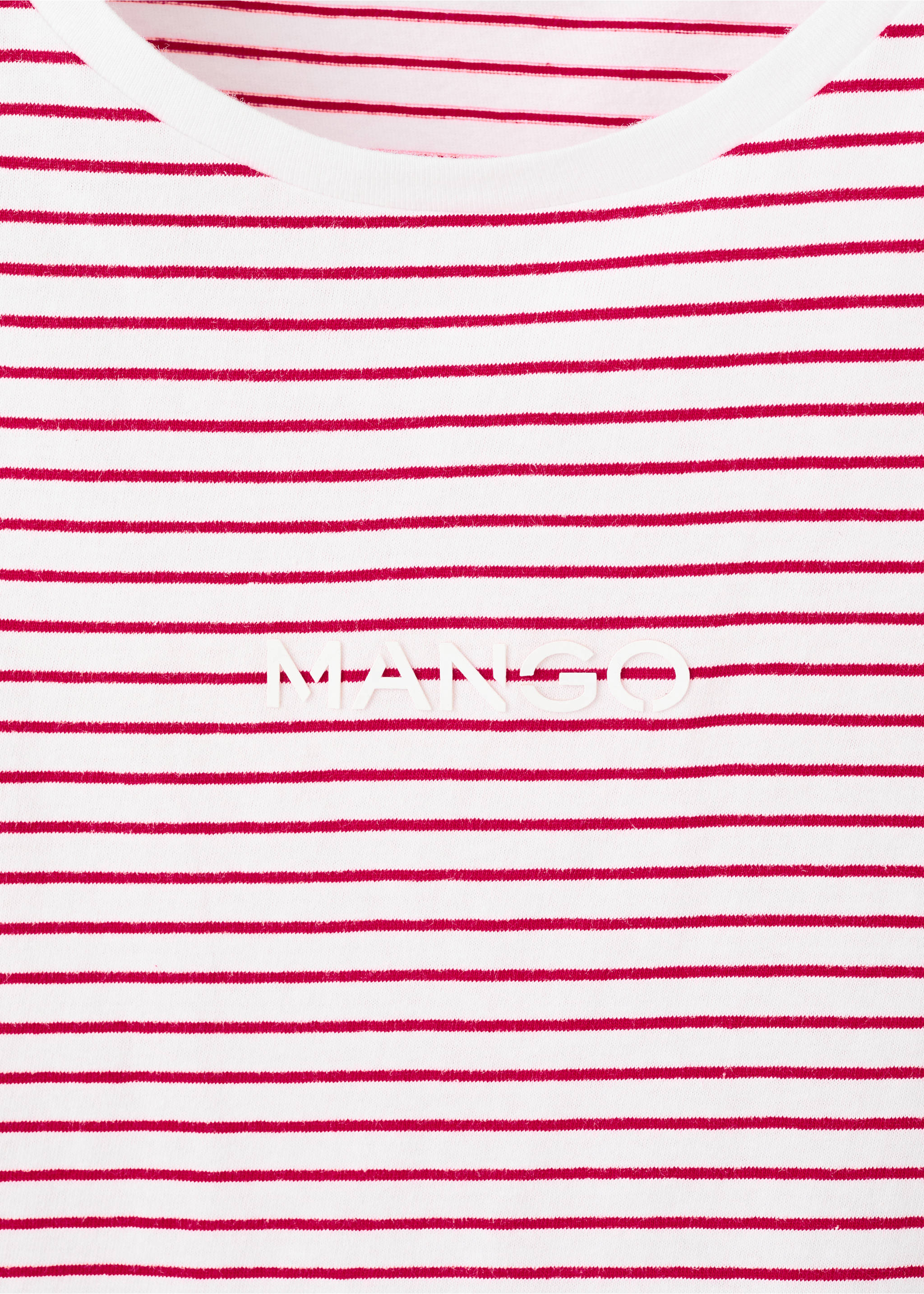 T-shirt coton imprimé logo - Détail de l'article 8, Rouge. Ref: 27001351-00.
