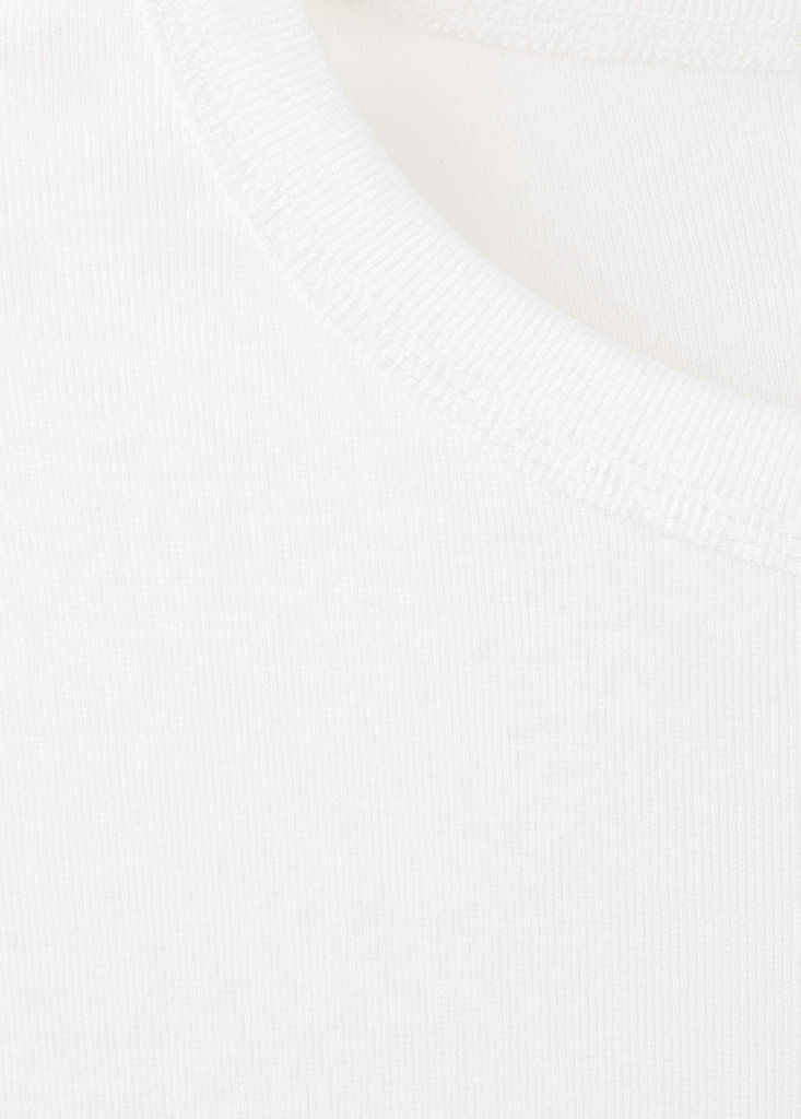 Long sleeve cotton t-shirt — White