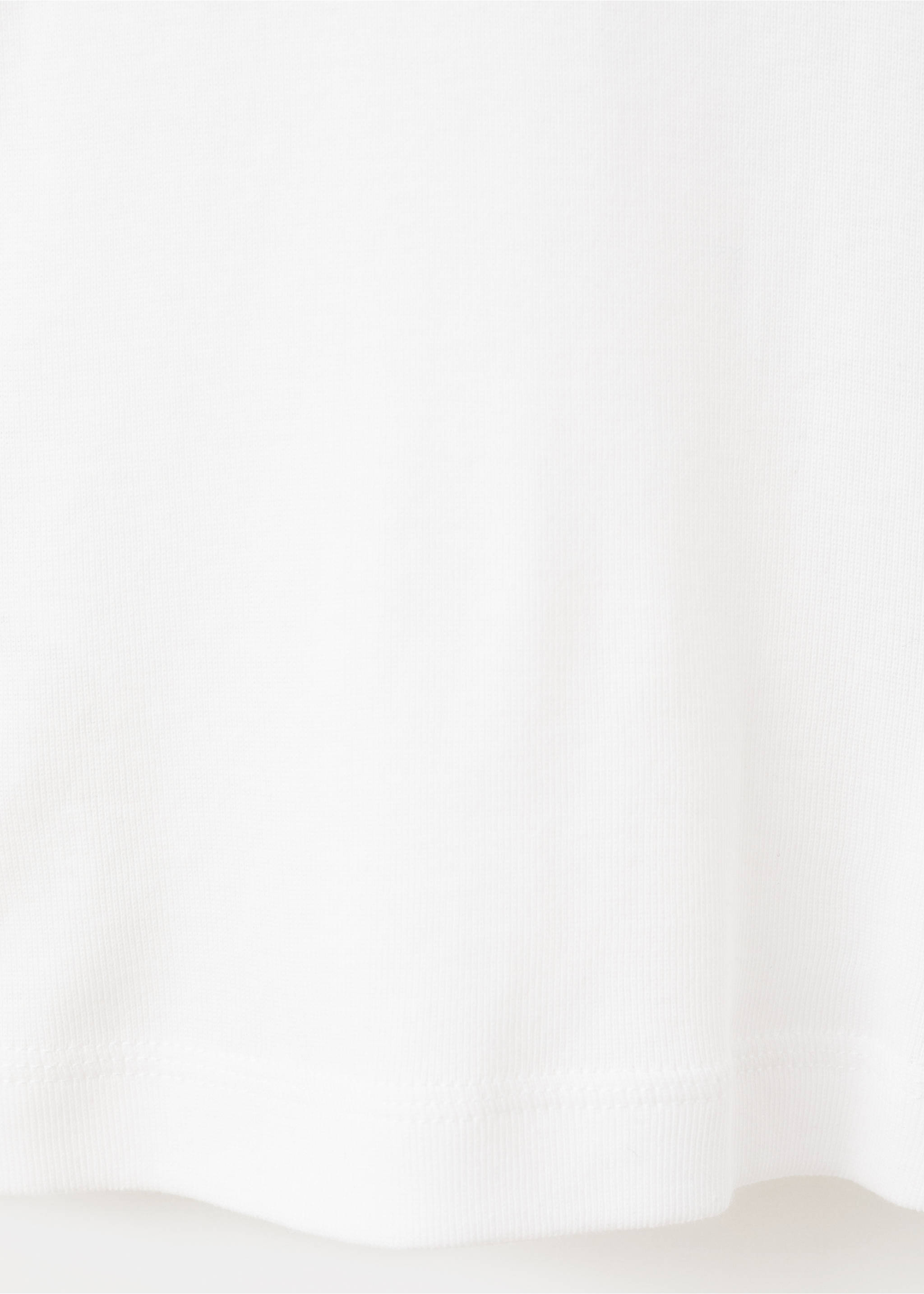 Long sleeve cotton t-shirt - Details of the article 0, White. Ref: 27001352-00.