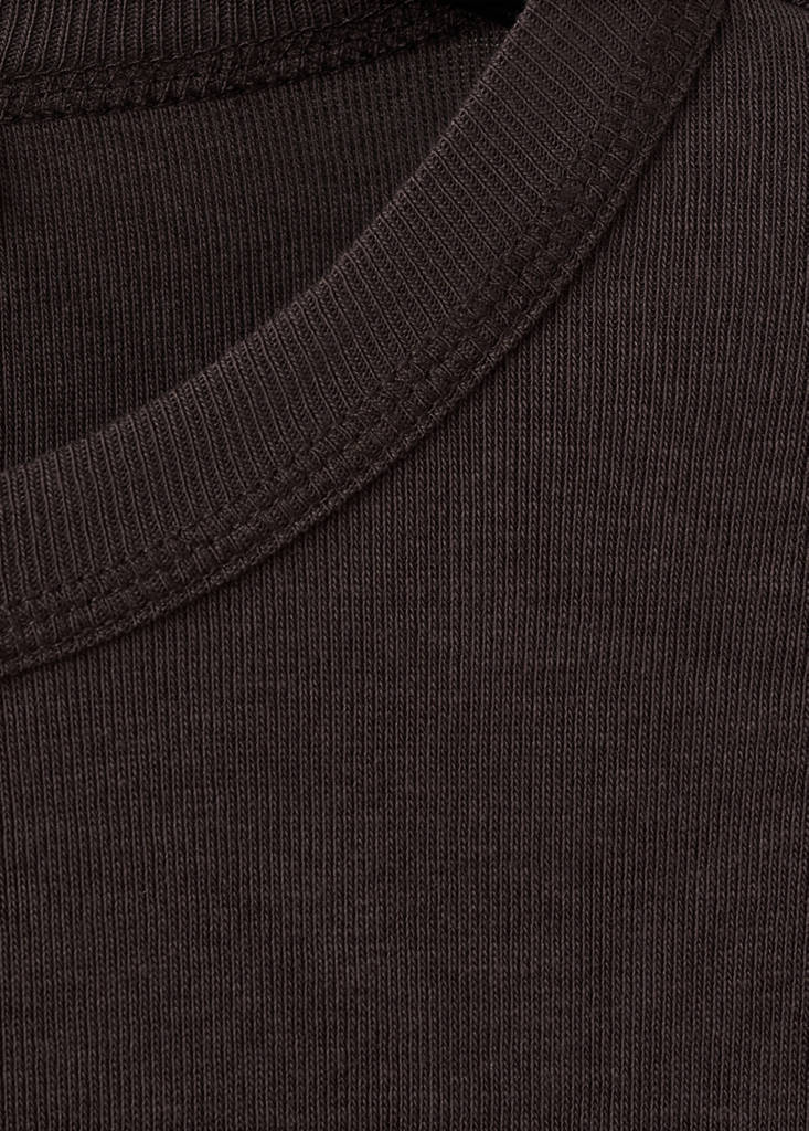 Long sleeve cotton t-shirt — Brown