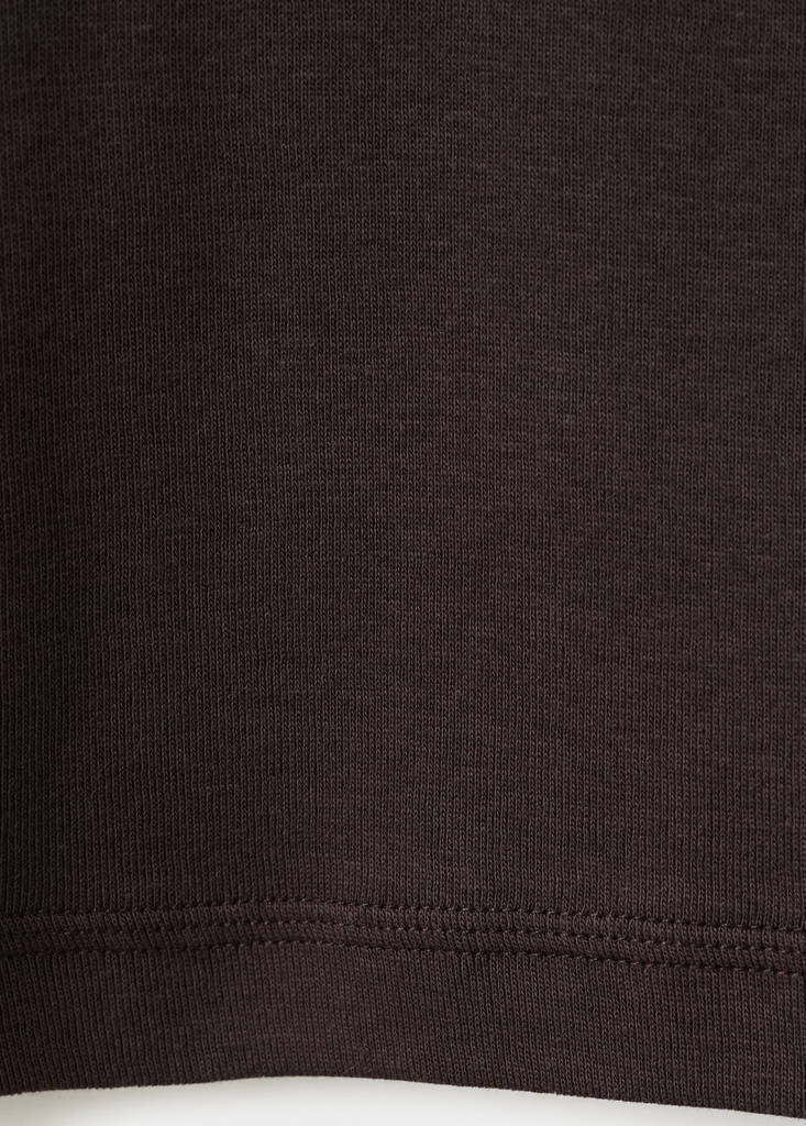 Long sleeve cotton t-shirt — Brown