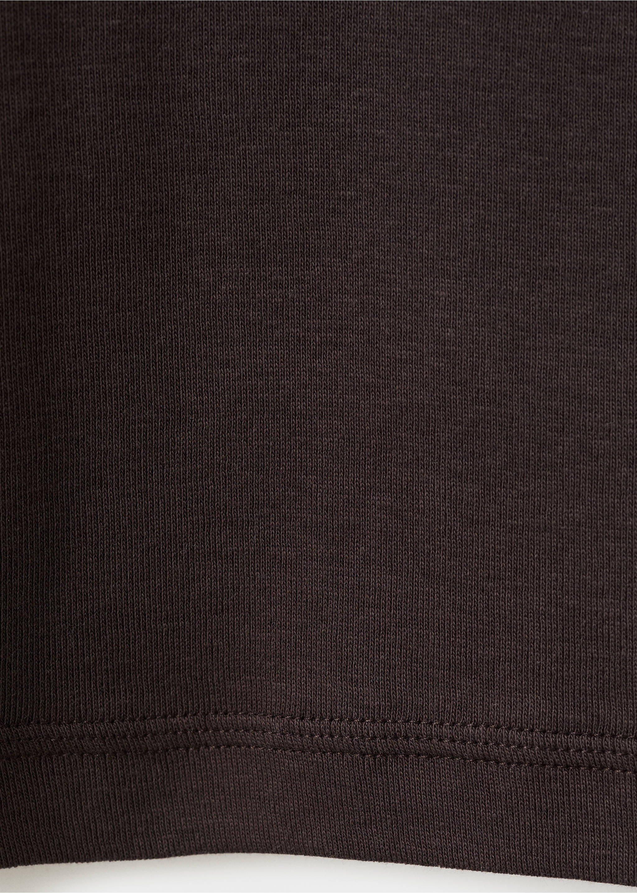 Long sleeve cotton t-shirt - Details of the article 0, Brown. Ref: 27001352-00.