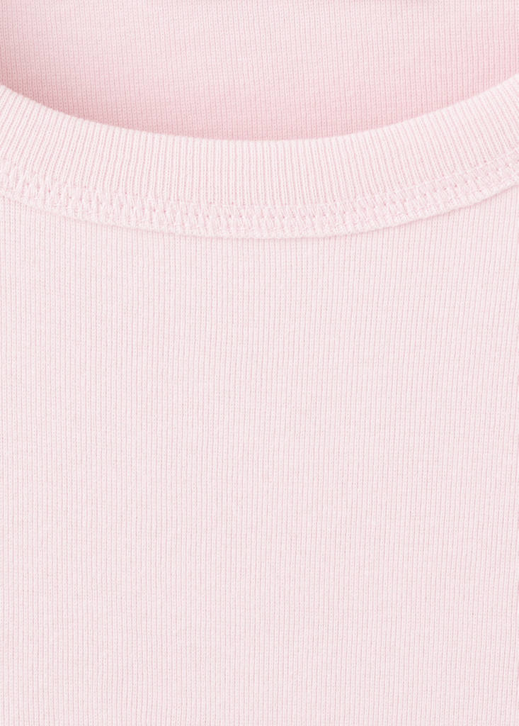 Long sleeve cotton t-shirt — Pastel Pink