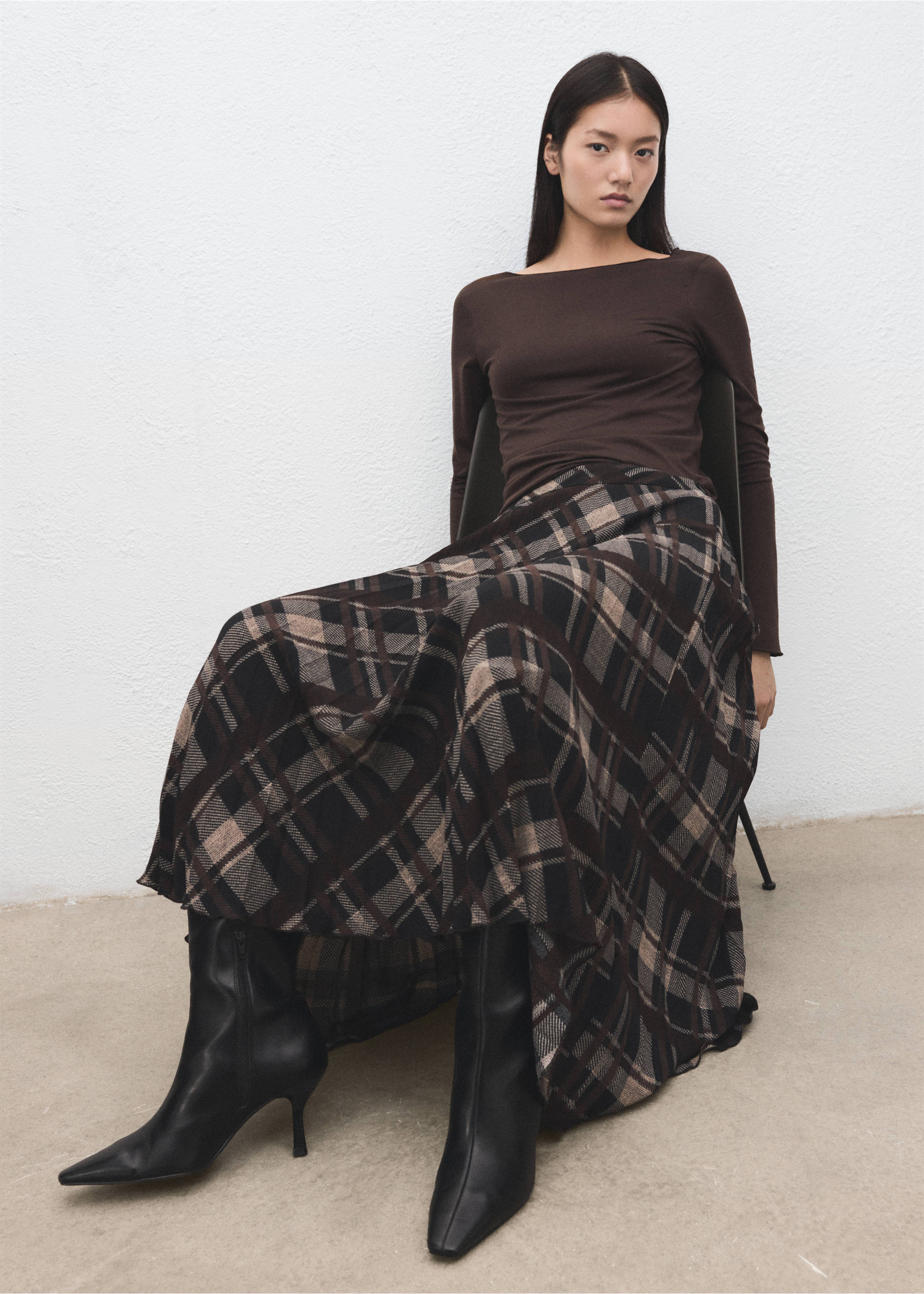 船型领T恤 - null, 褐色. Ref: 27001353-00.